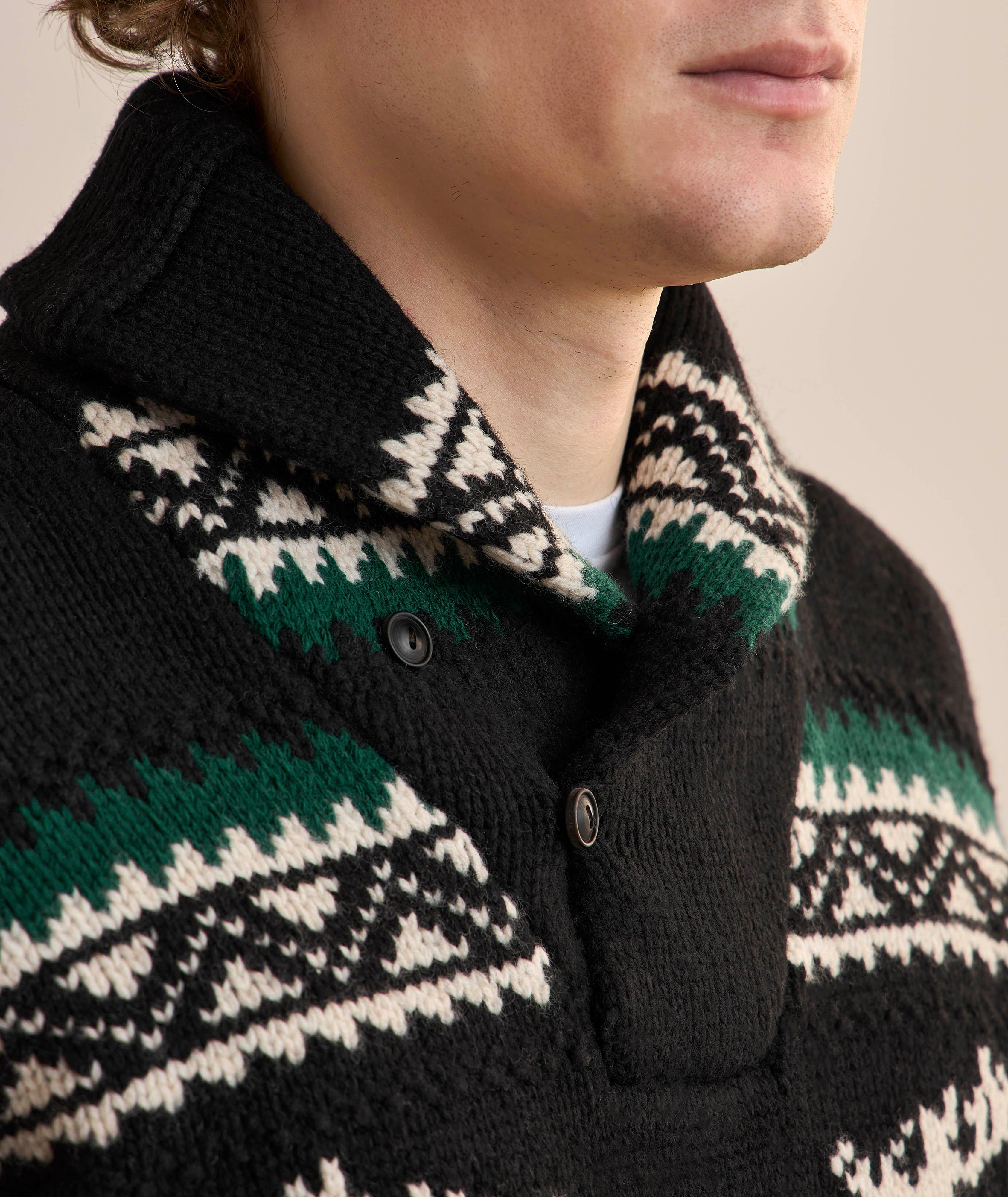 Pull en laine mélangée à motif orignal image 3