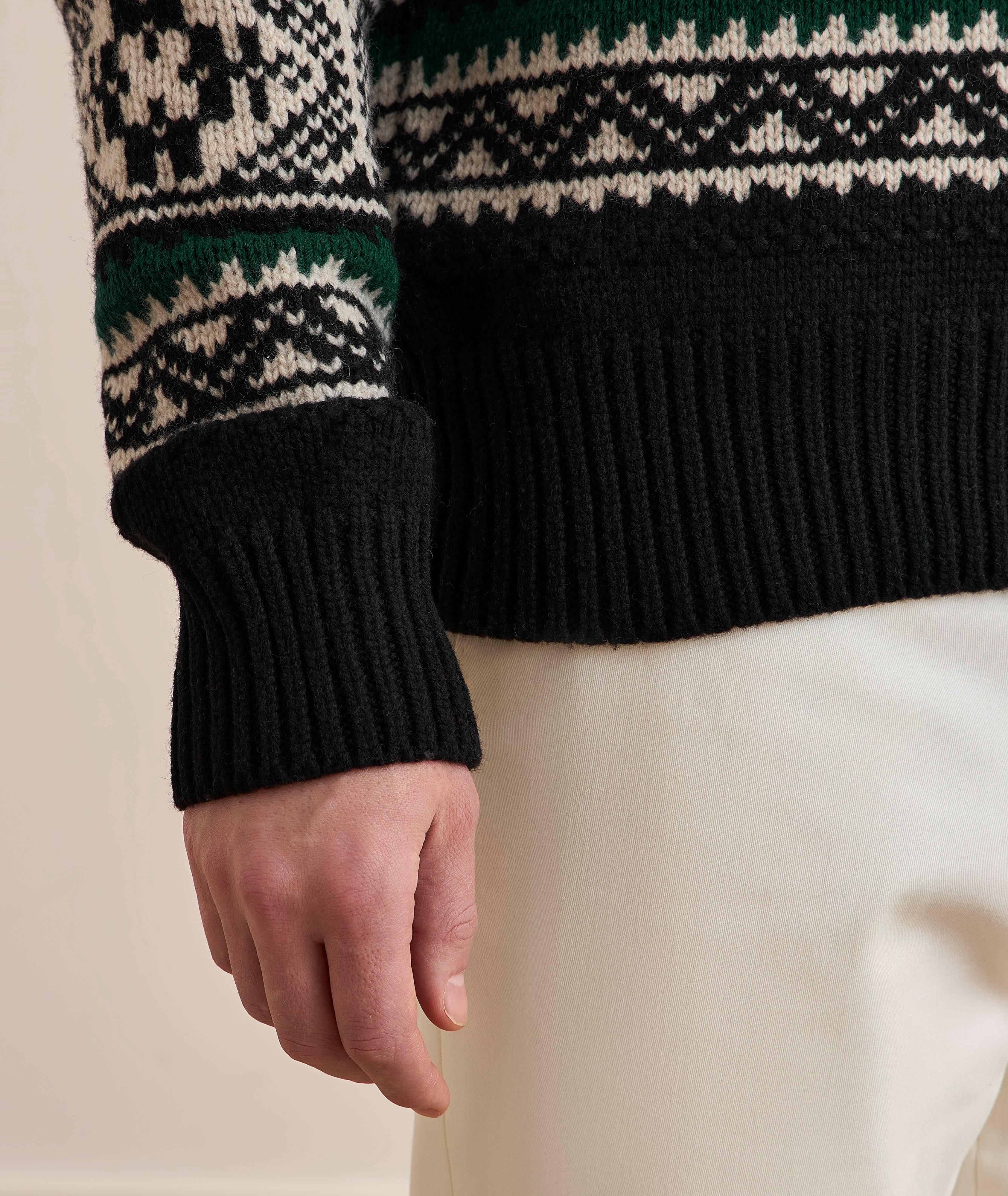 Pull en laine mélangée à motif orignal image 4