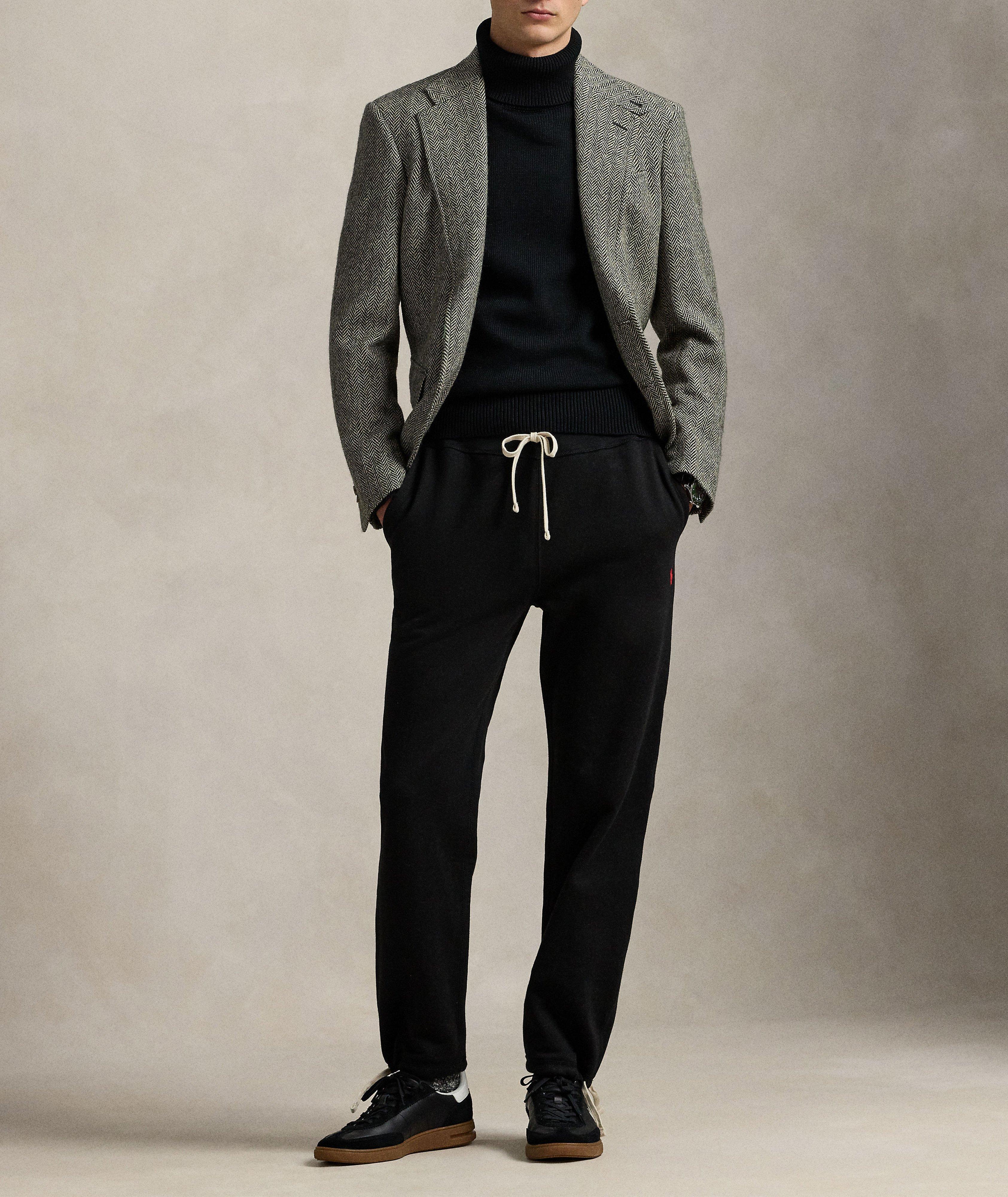 Pantalon de survêtement en molleton mélangé coton image 4