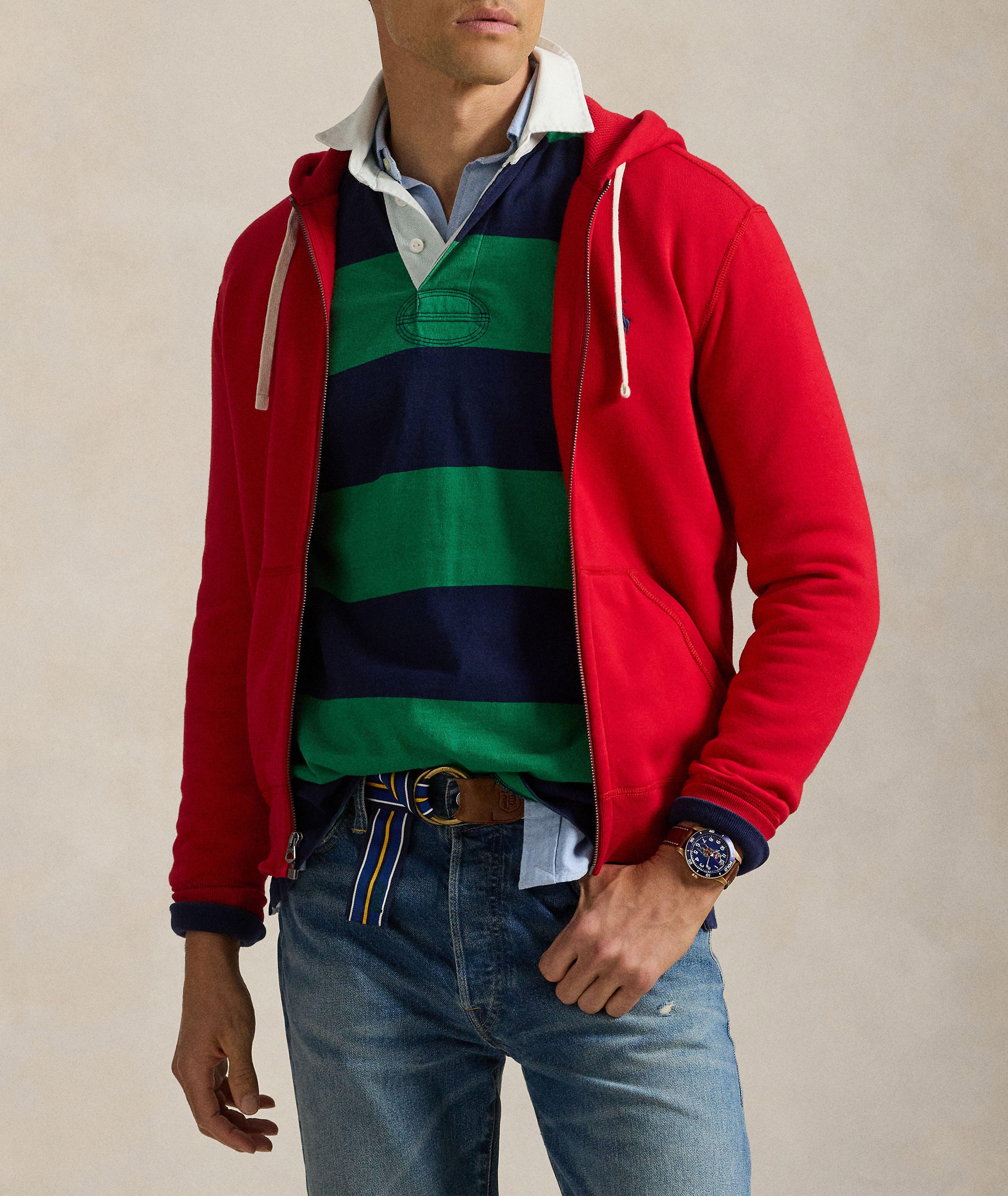 Fleece Full-Zip Hooded Sweater image 1