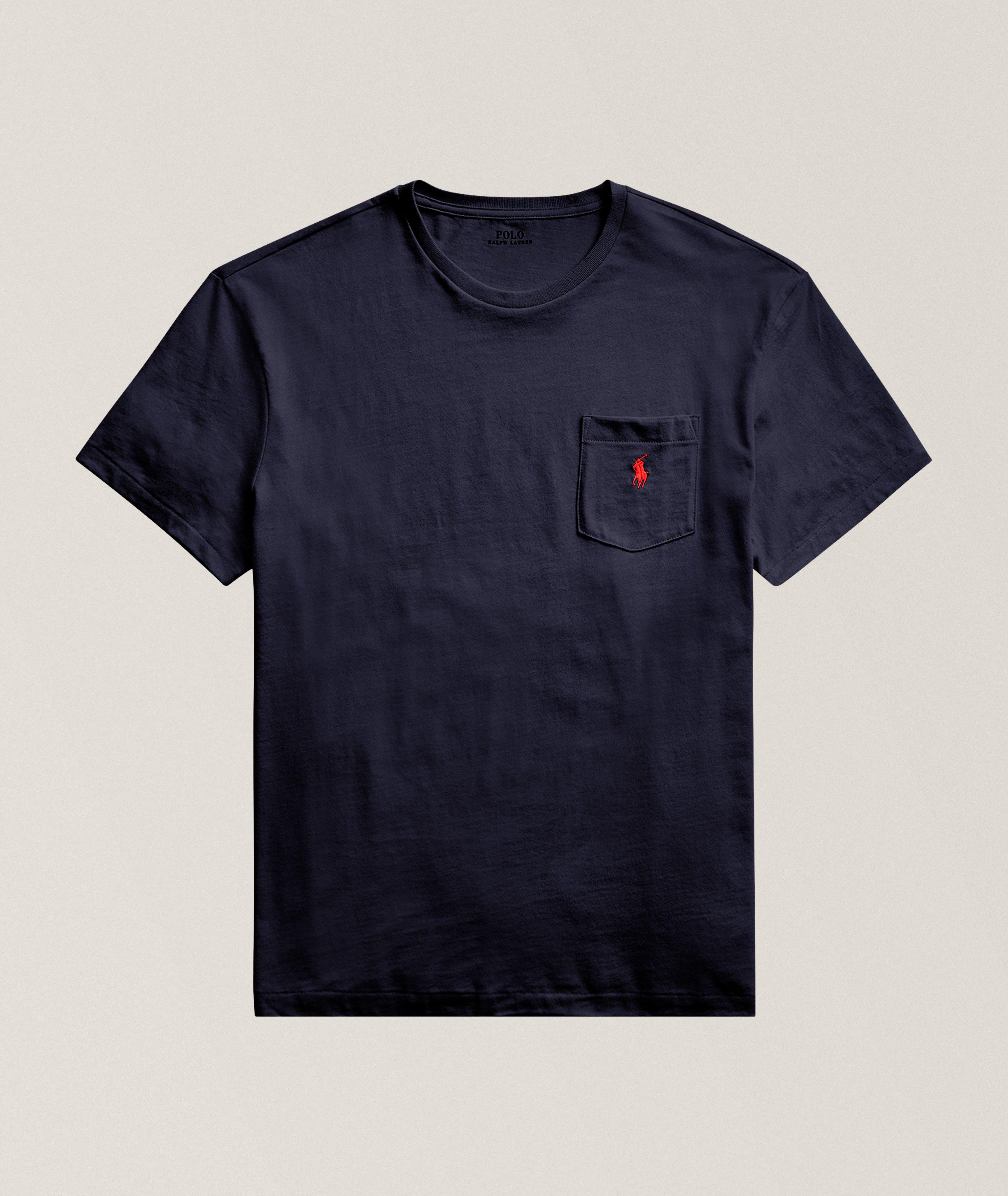 Cotton Jersey Pocket Crewneck T-Shirt image 0