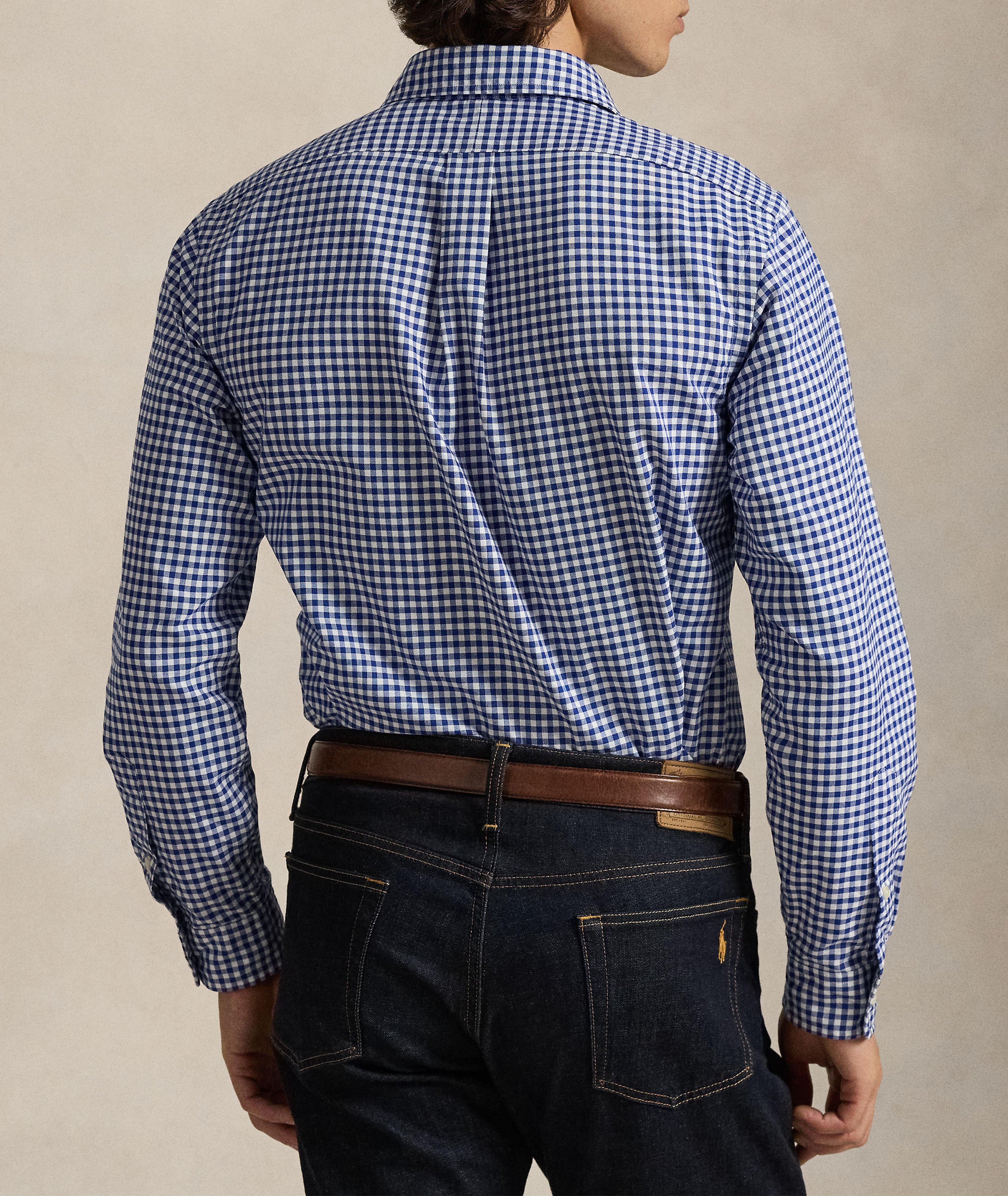 Chemise Oxford en coton à carreaux vichy emblématique image 2