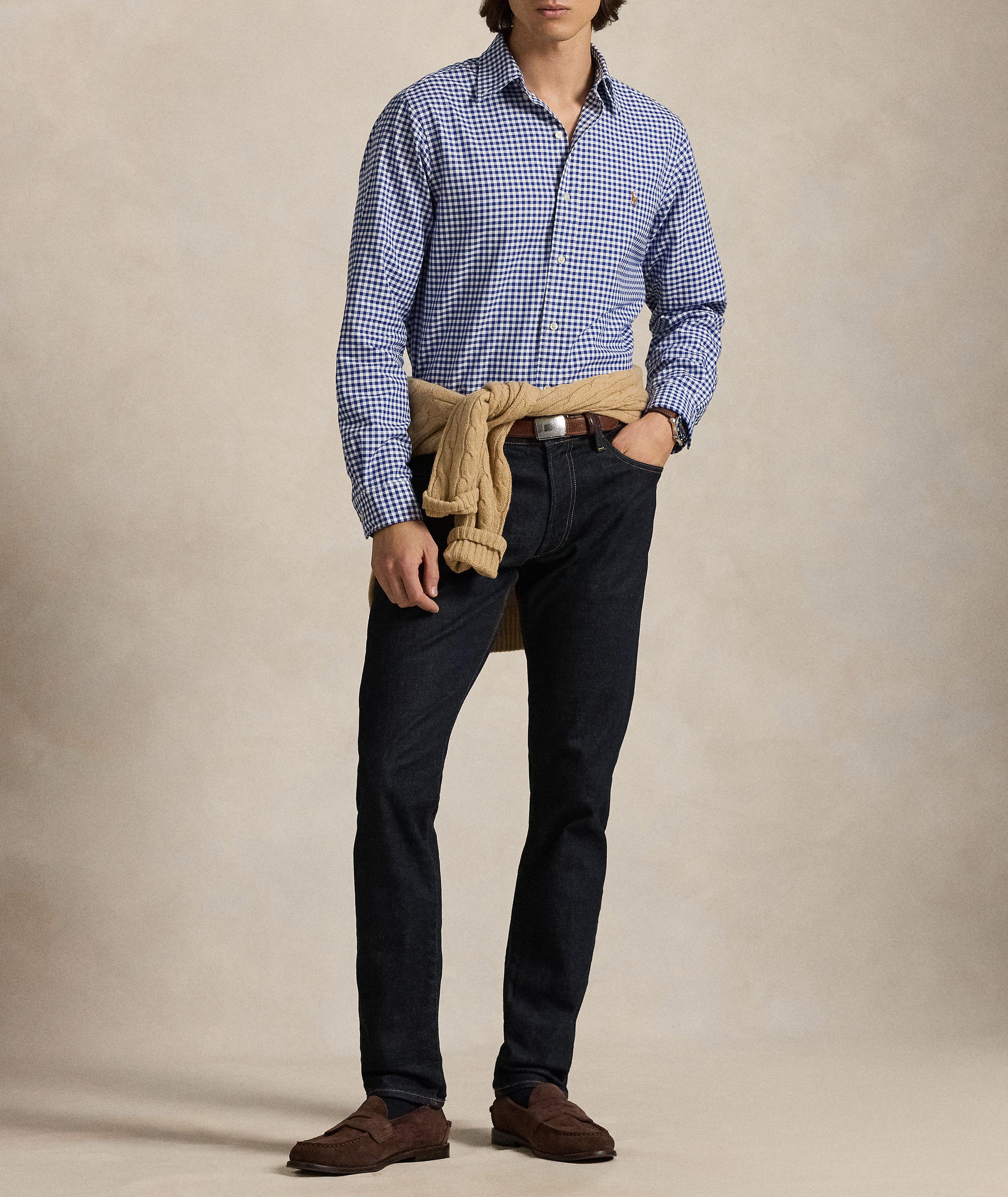 Chemise Oxford en coton à carreaux vichy emblématique image 4