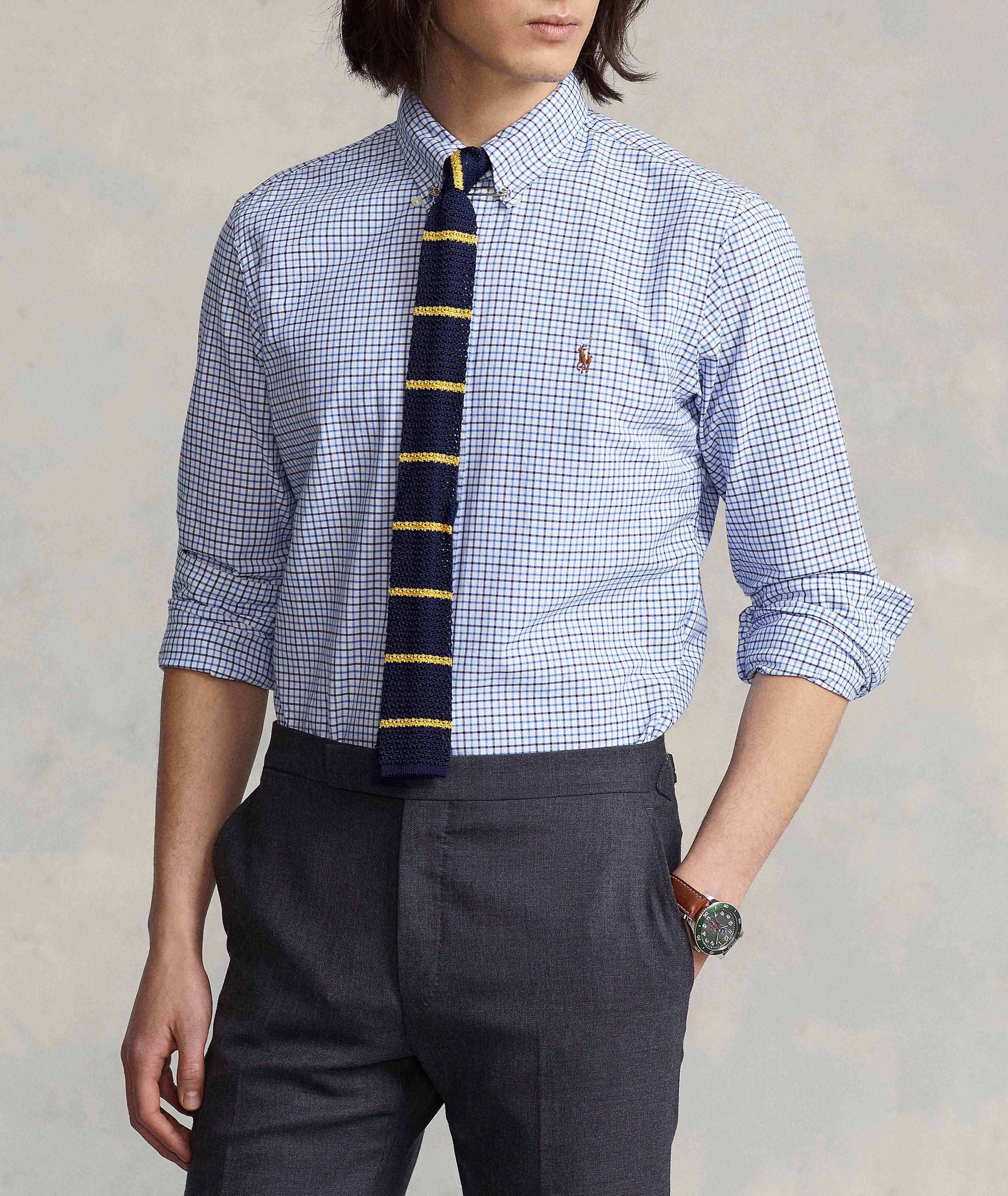 Chemise Oxford en coton à carreaux Tattersall image 1