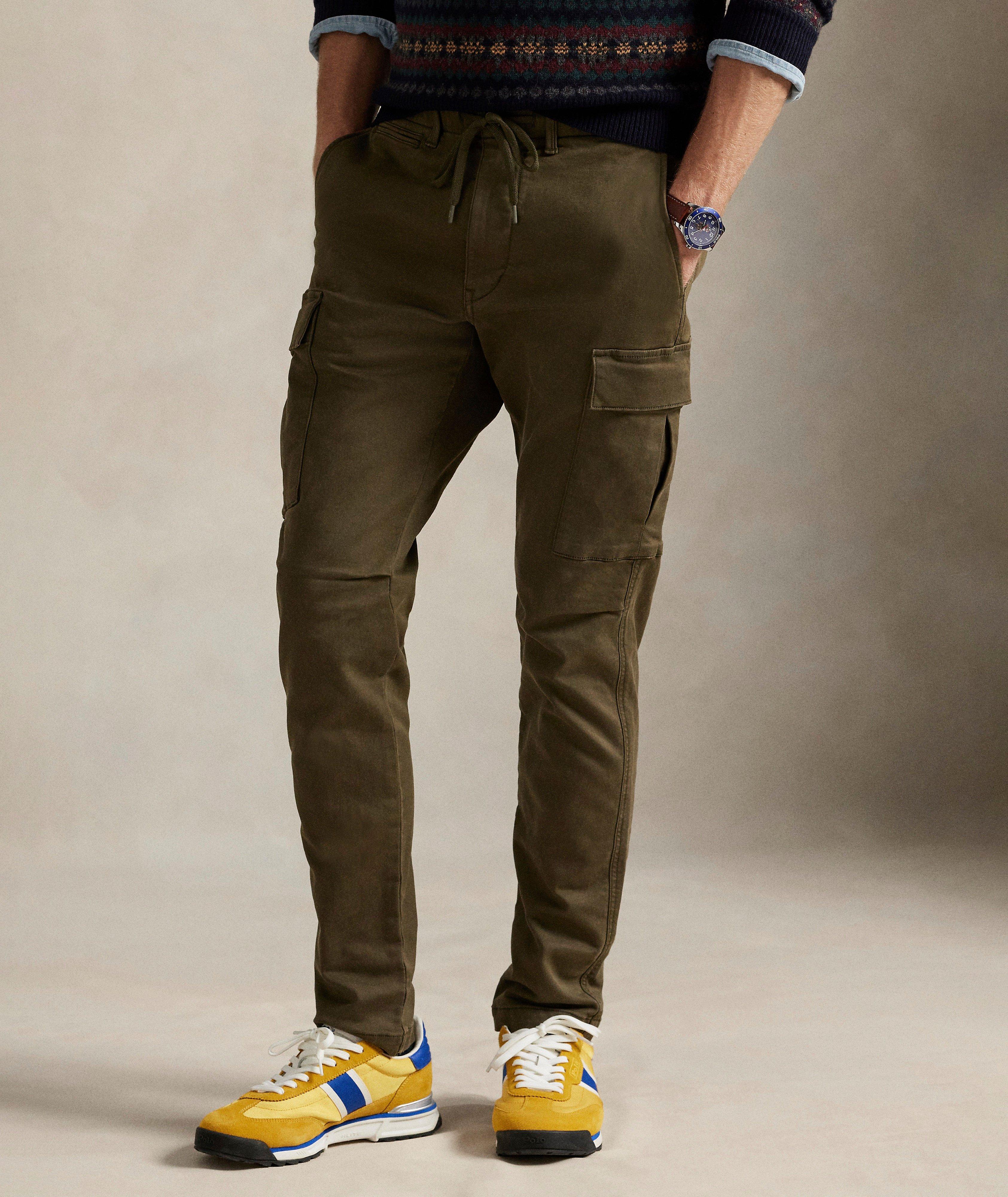 Stretch Slim Fit Knit-Like Cargo Pants image 1