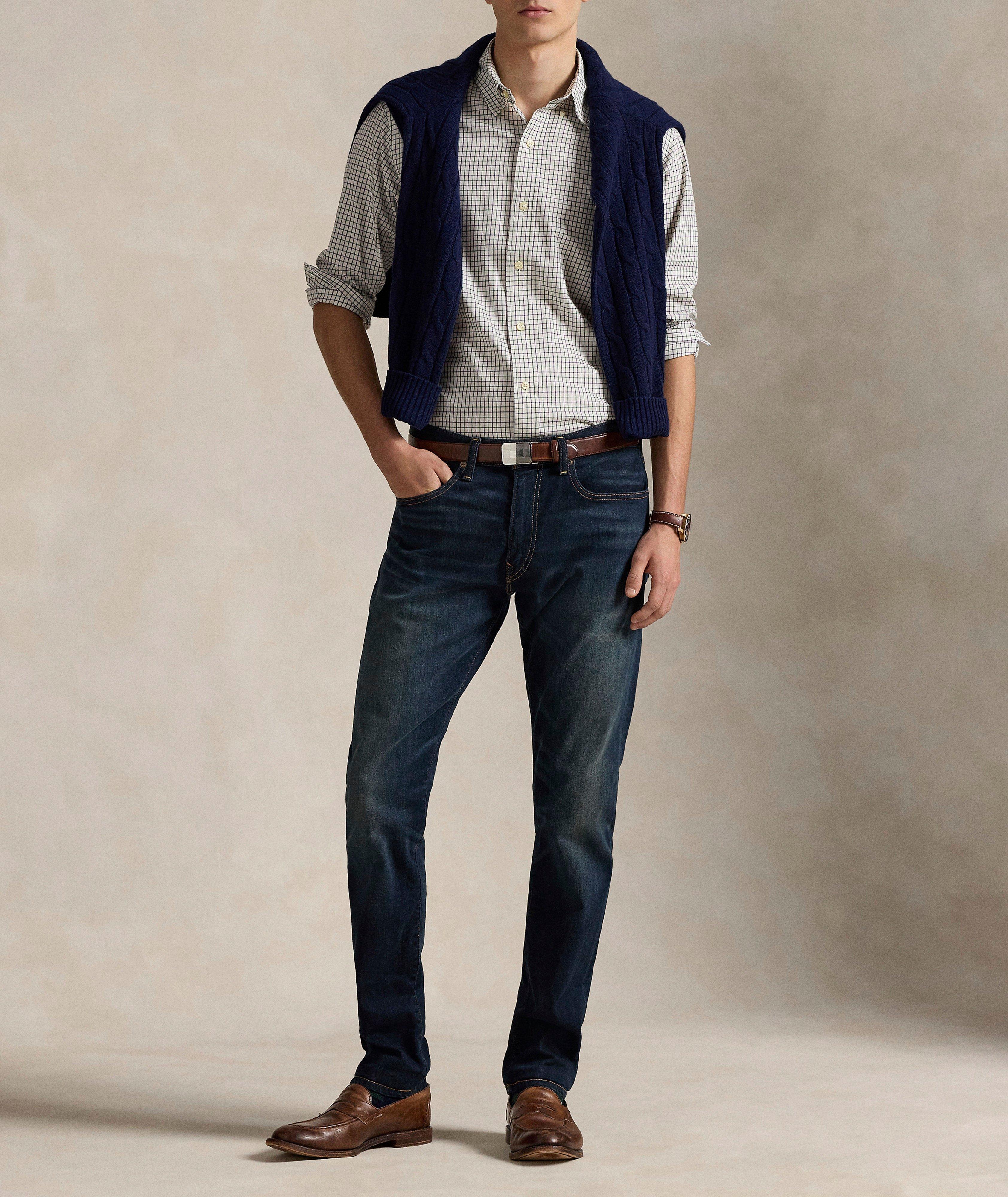Windowpane Checked Cotton Shirt image 3