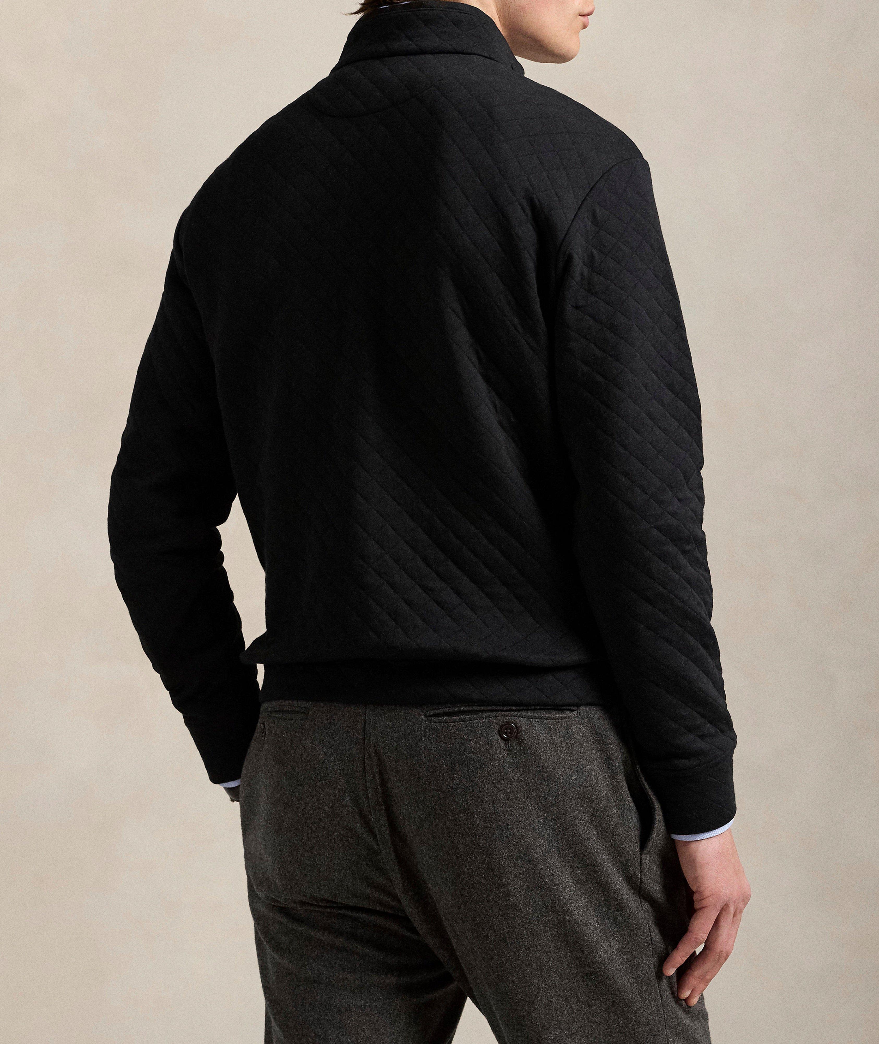 Cotton Quilted Quarter-Zip Sweatshirt image 2