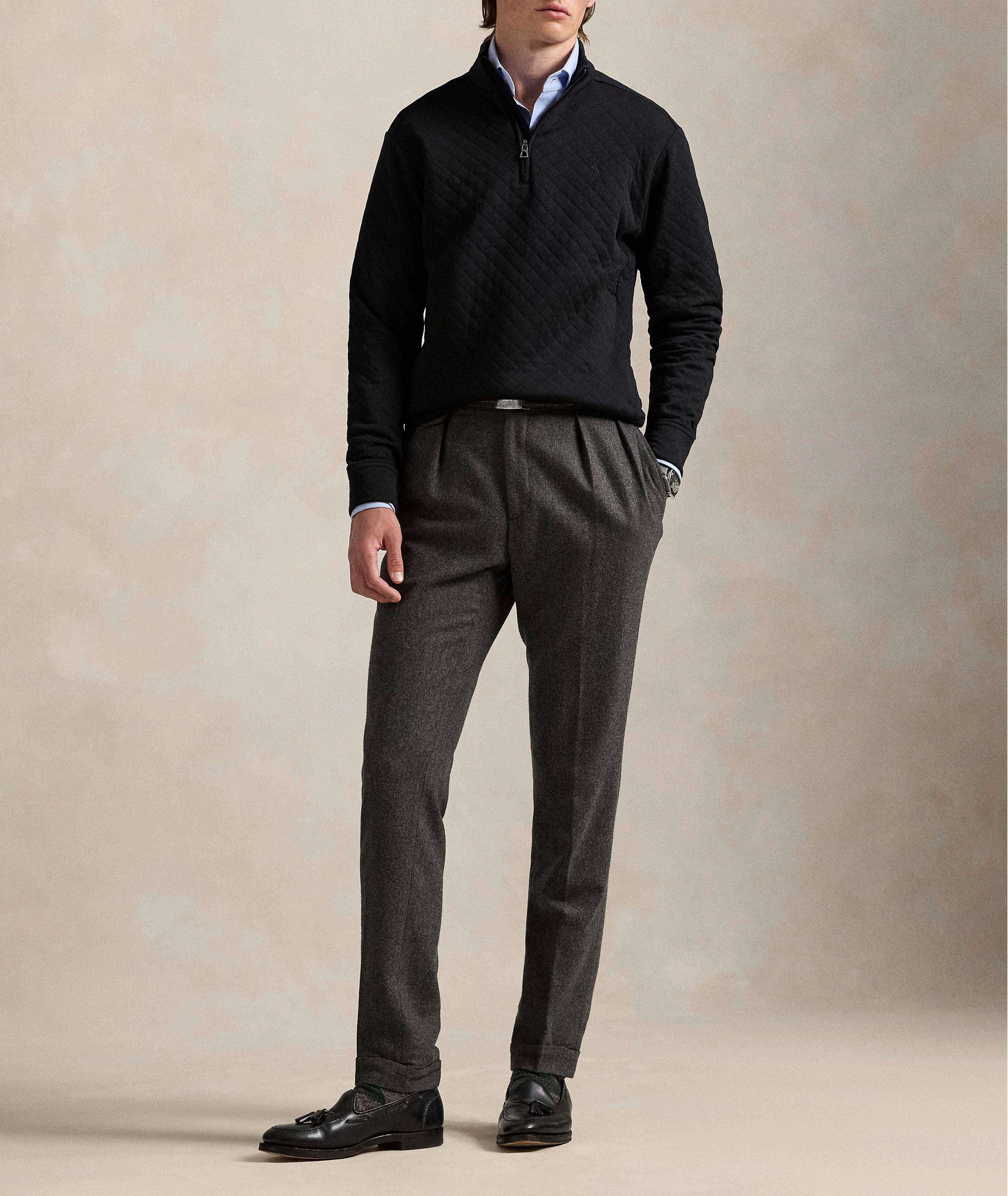 Cotton Quilted Quarter-Zip Sweatshirt image 3