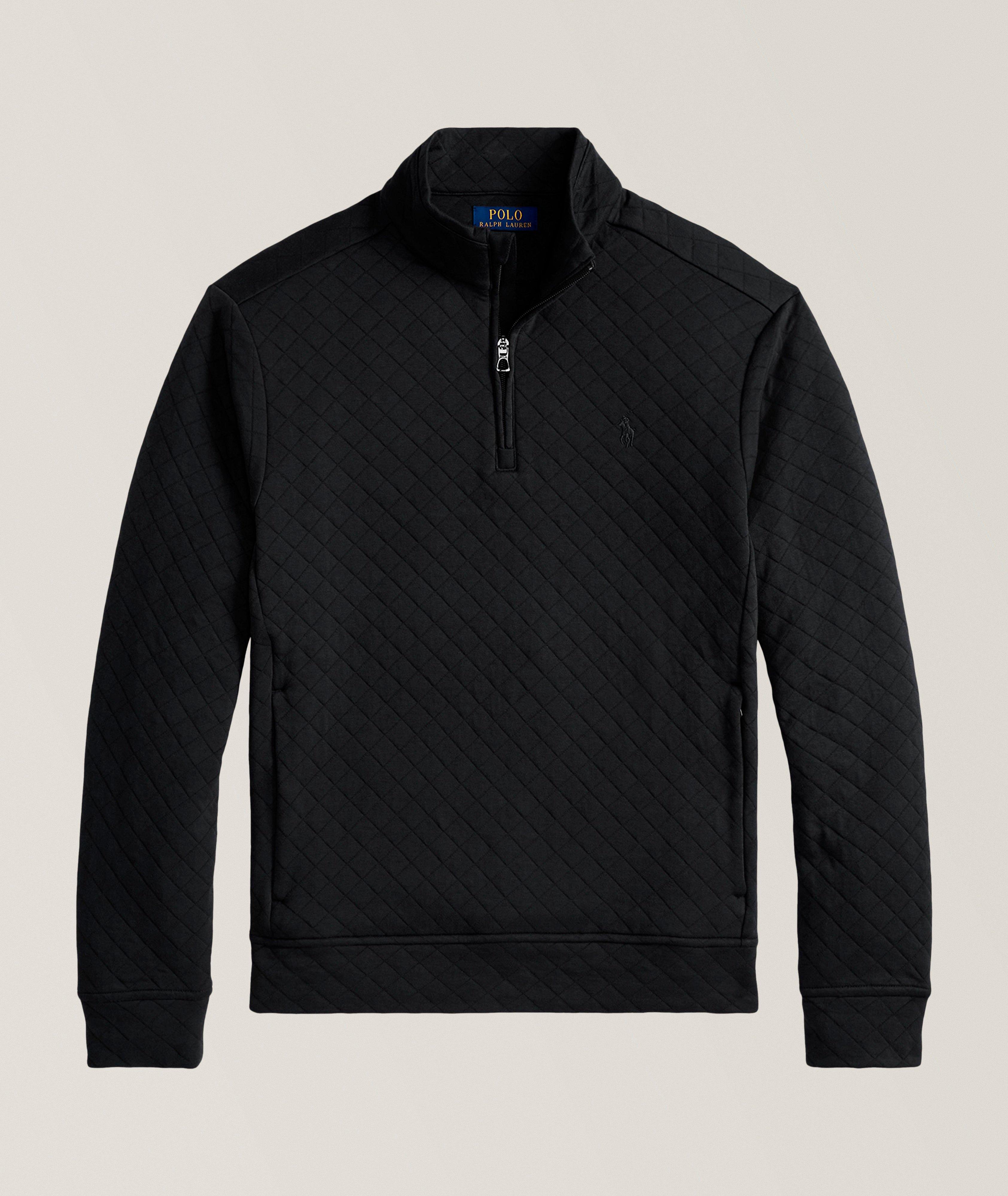 Cotton Quilted Quarter-Zip Sweatshirt image 0