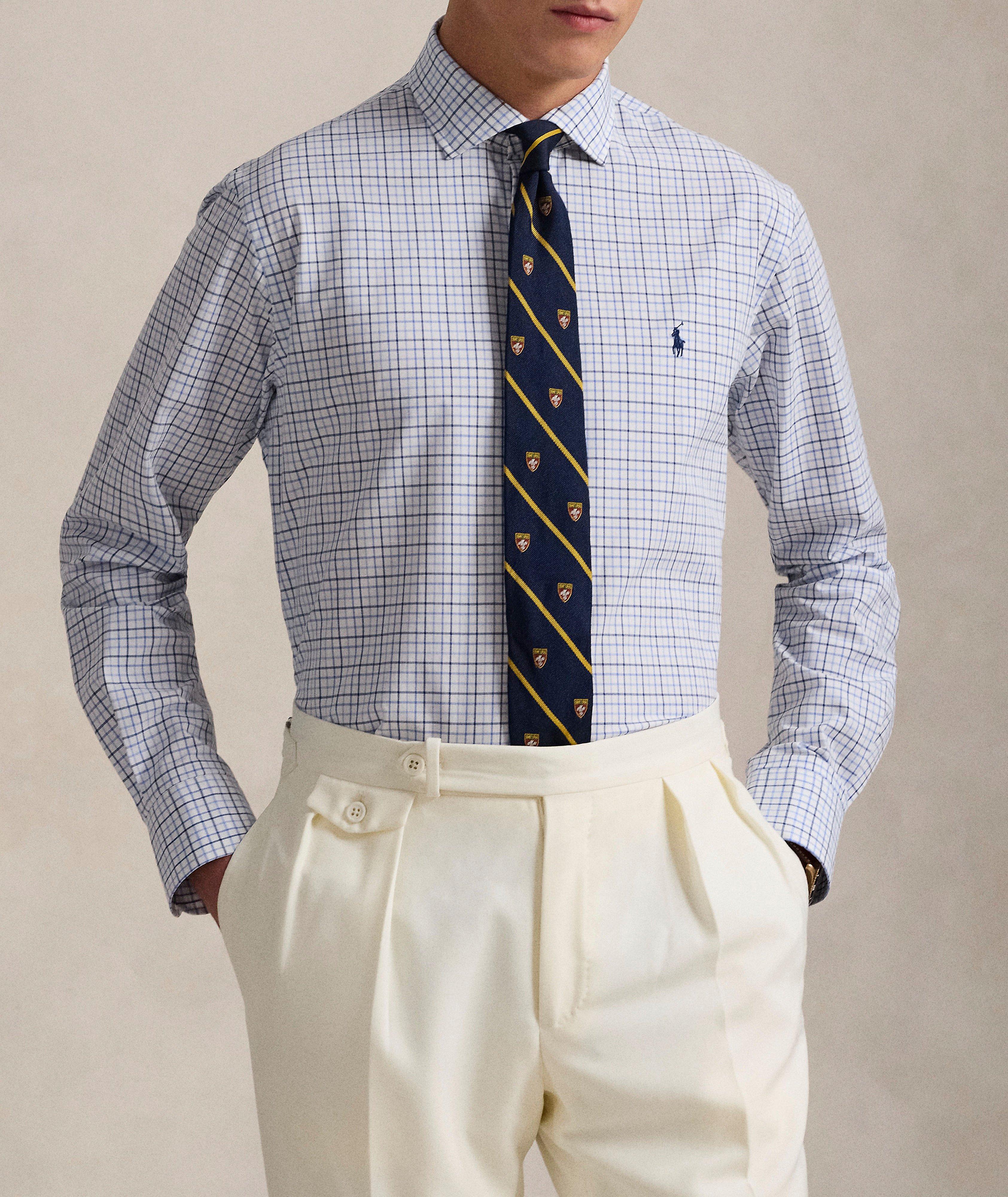 Checked Stretch-Cotton Shirt  image 1