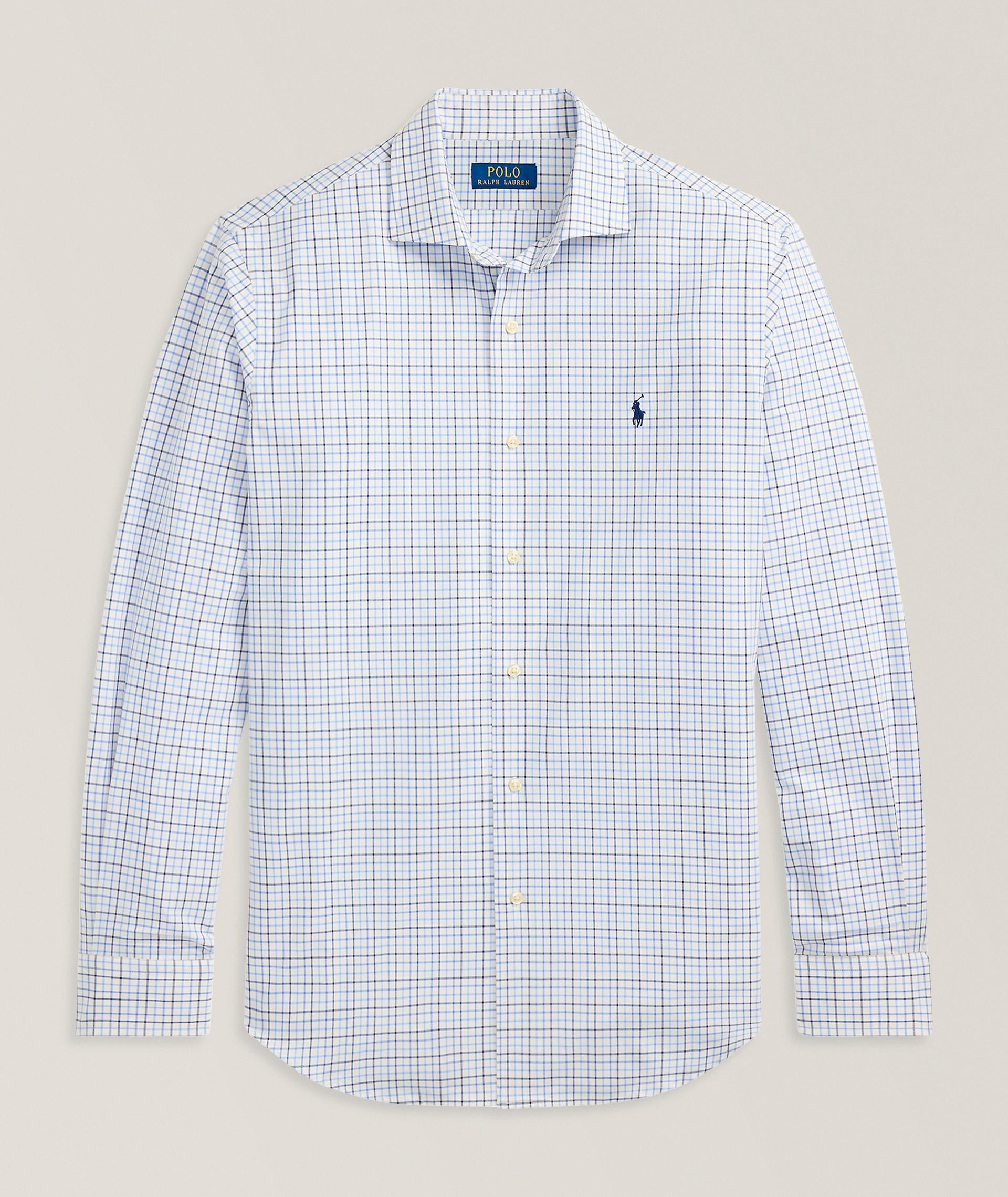 Chemise en coton stretch à carreaux image 0