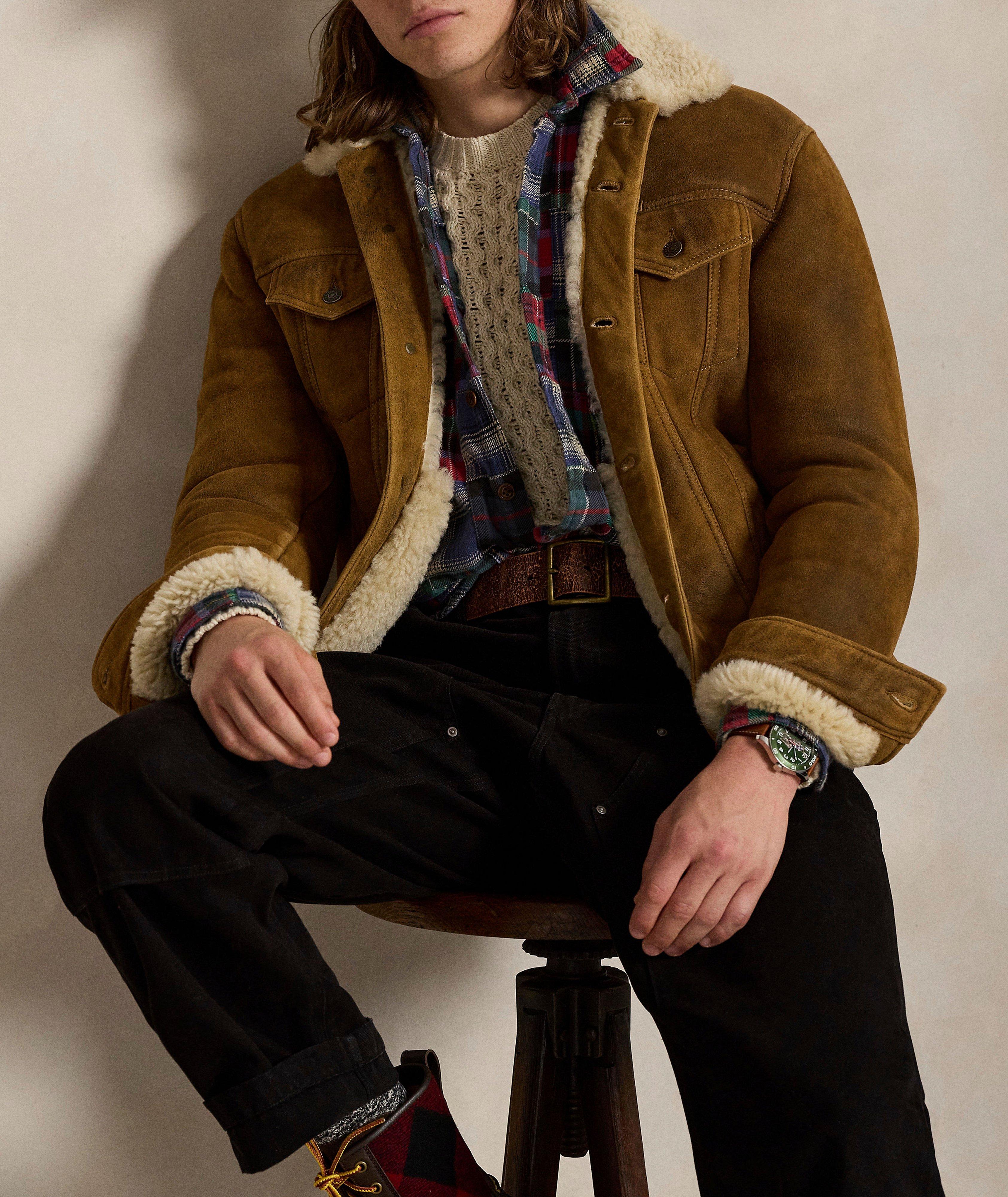 Veste camionneur en shearling image 4