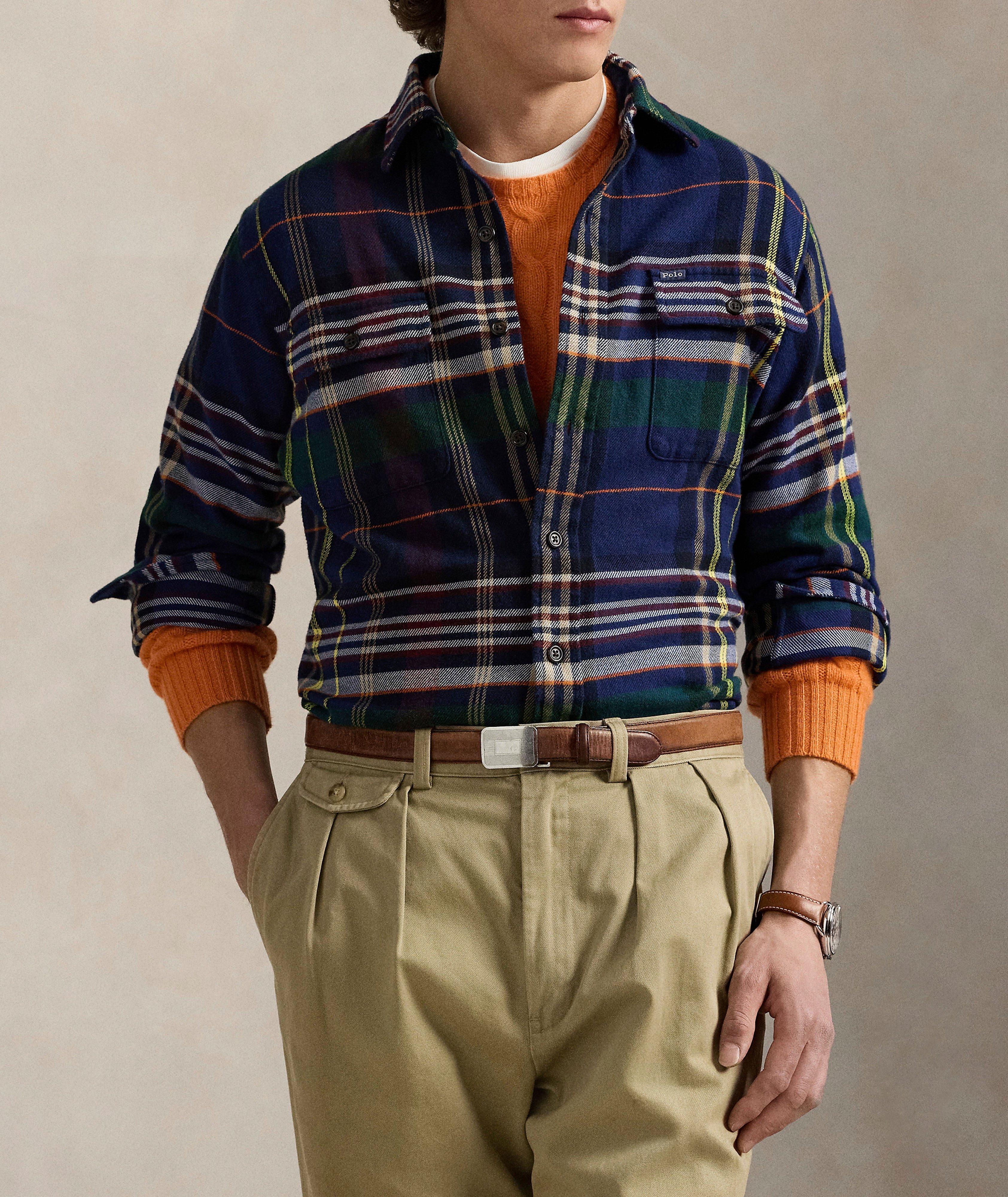 Chemise en flanelle de coton à carreaux image 1