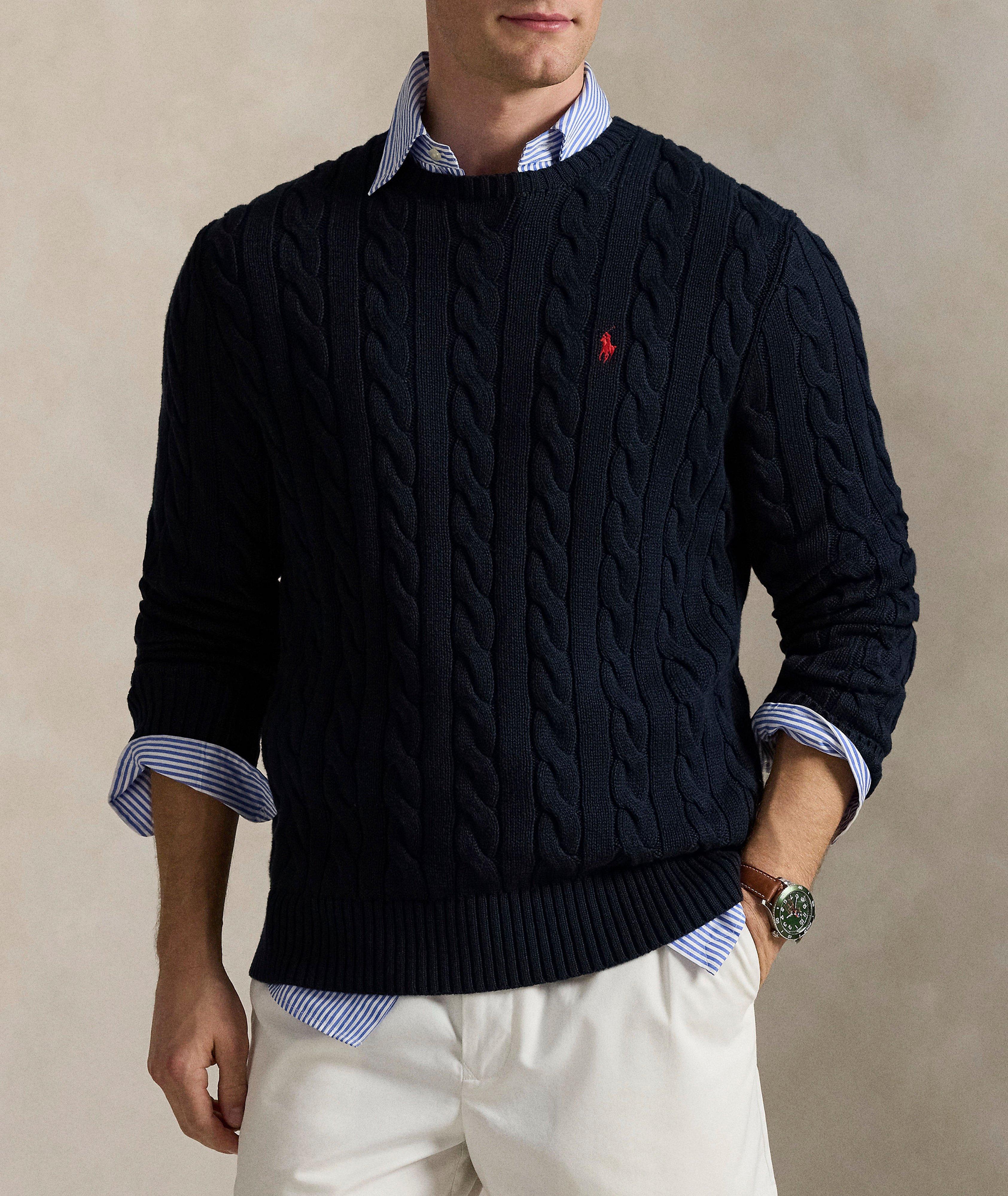 Pull en tricot torsadé de coton image 1