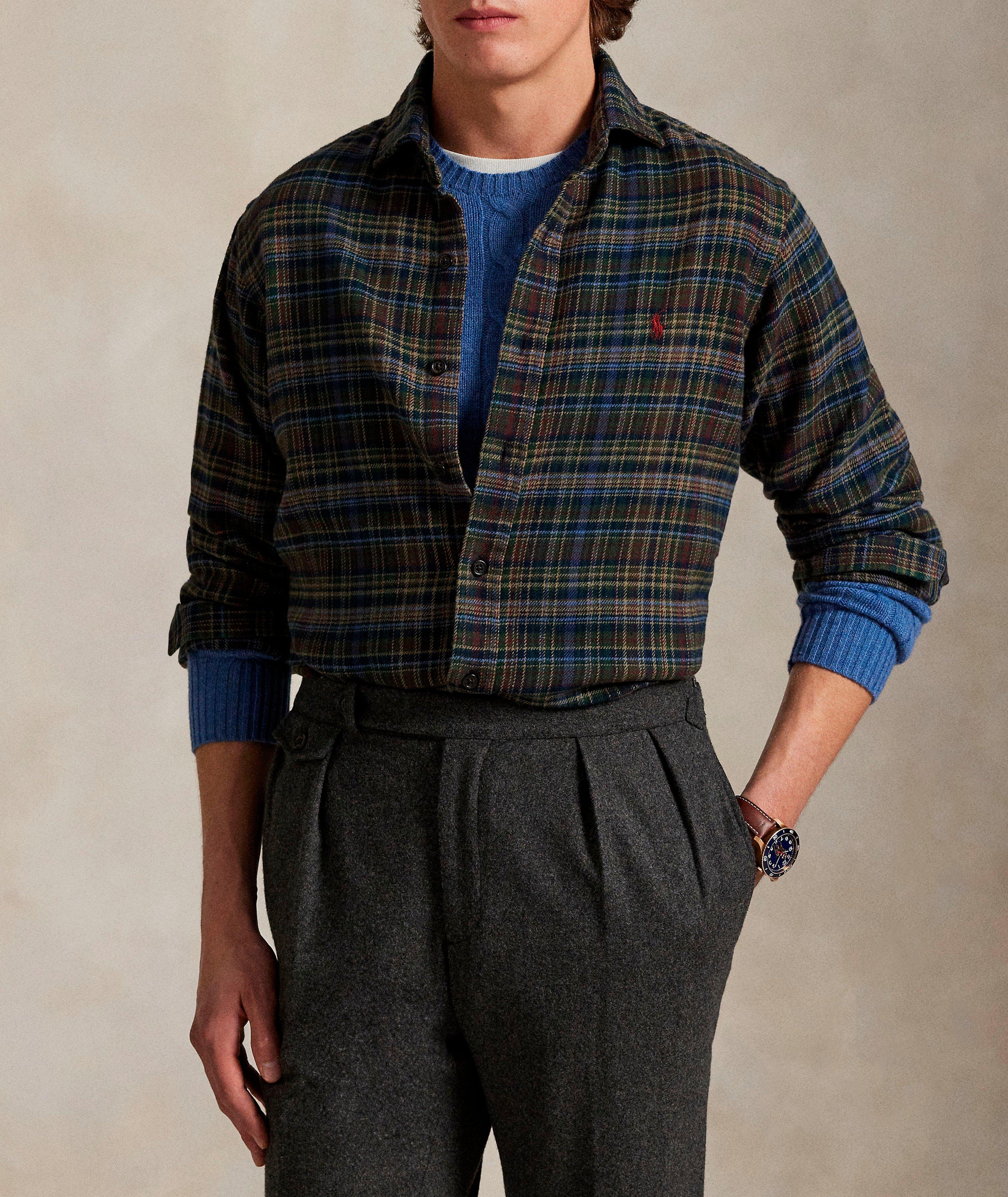 Chemise en flanelle brossée à carreaux image 1