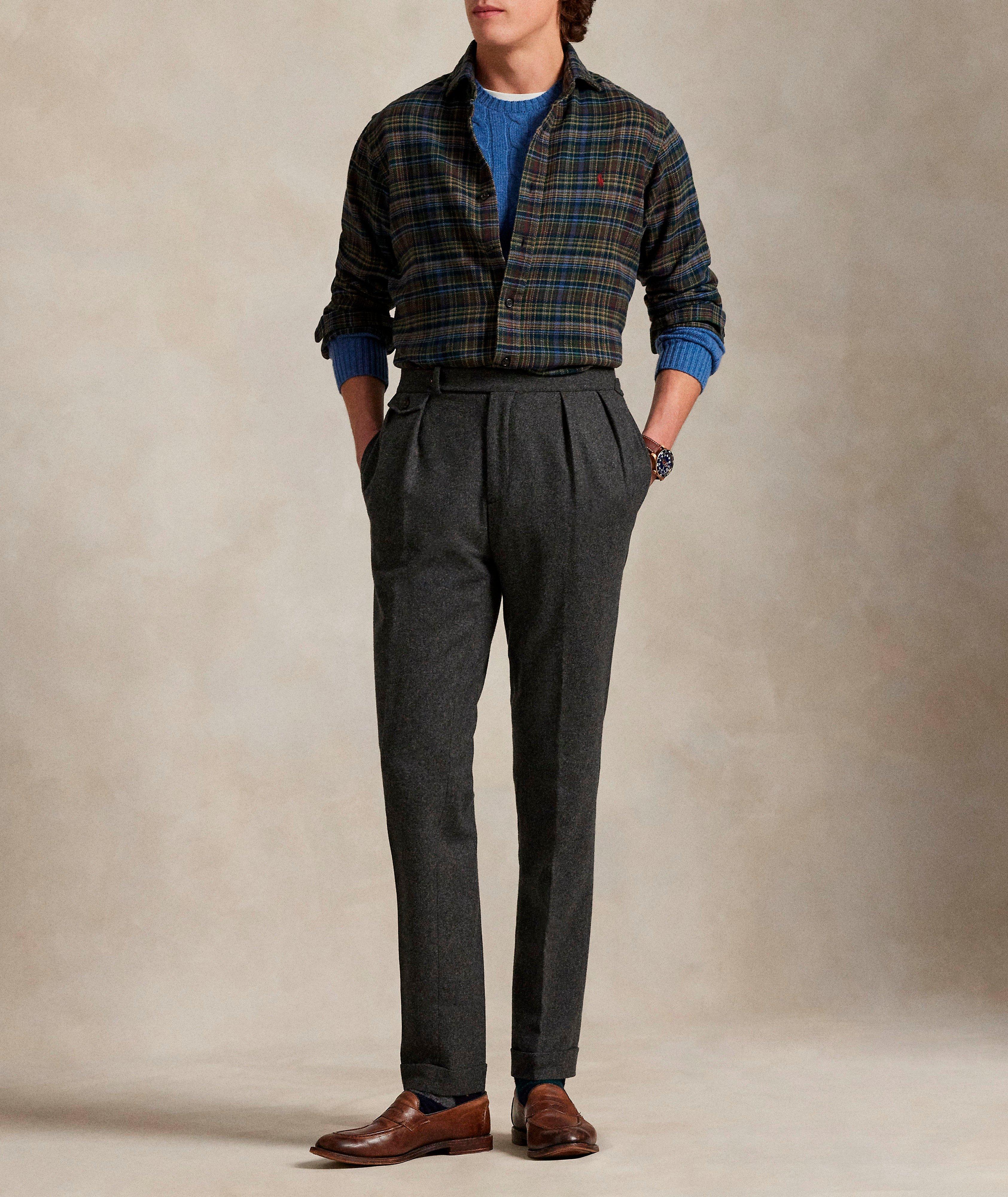 Chemise en flanelle brossée à carreaux image 3
