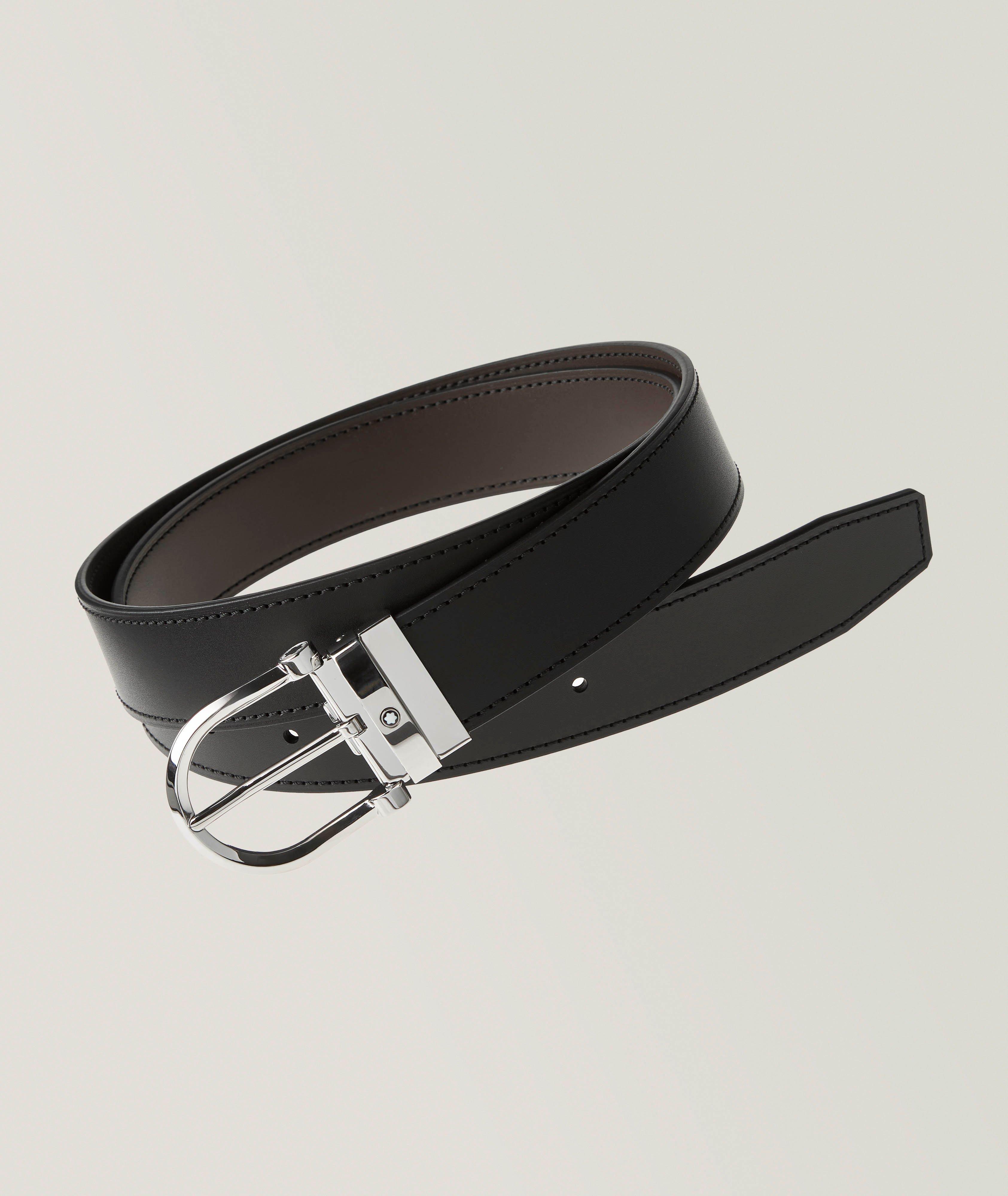 Montblanc Horseshoe Buckle Leather Belt | Belts | Harry Rosen