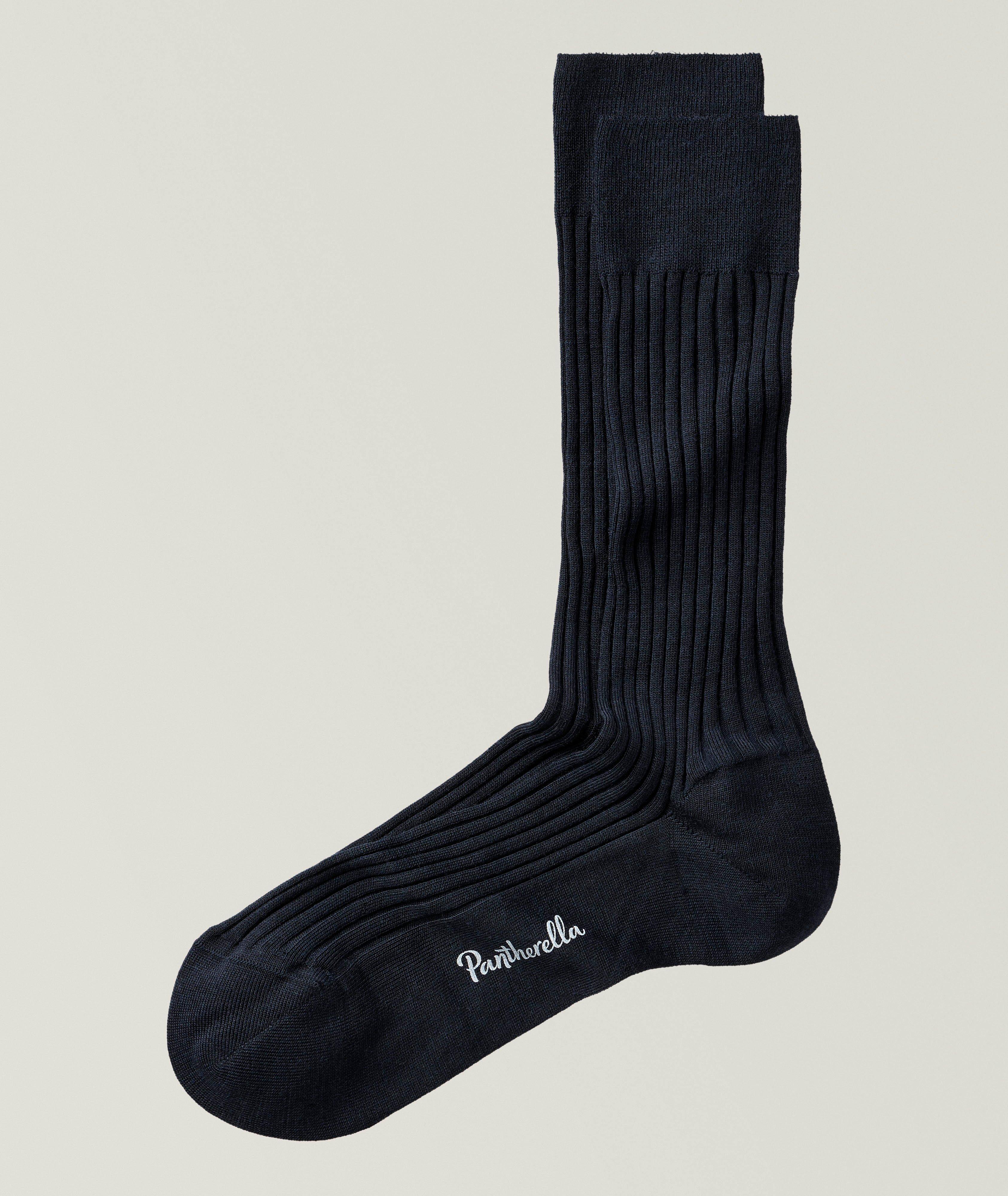 Ribbed Stretch-Merino Wool Socks  image 0