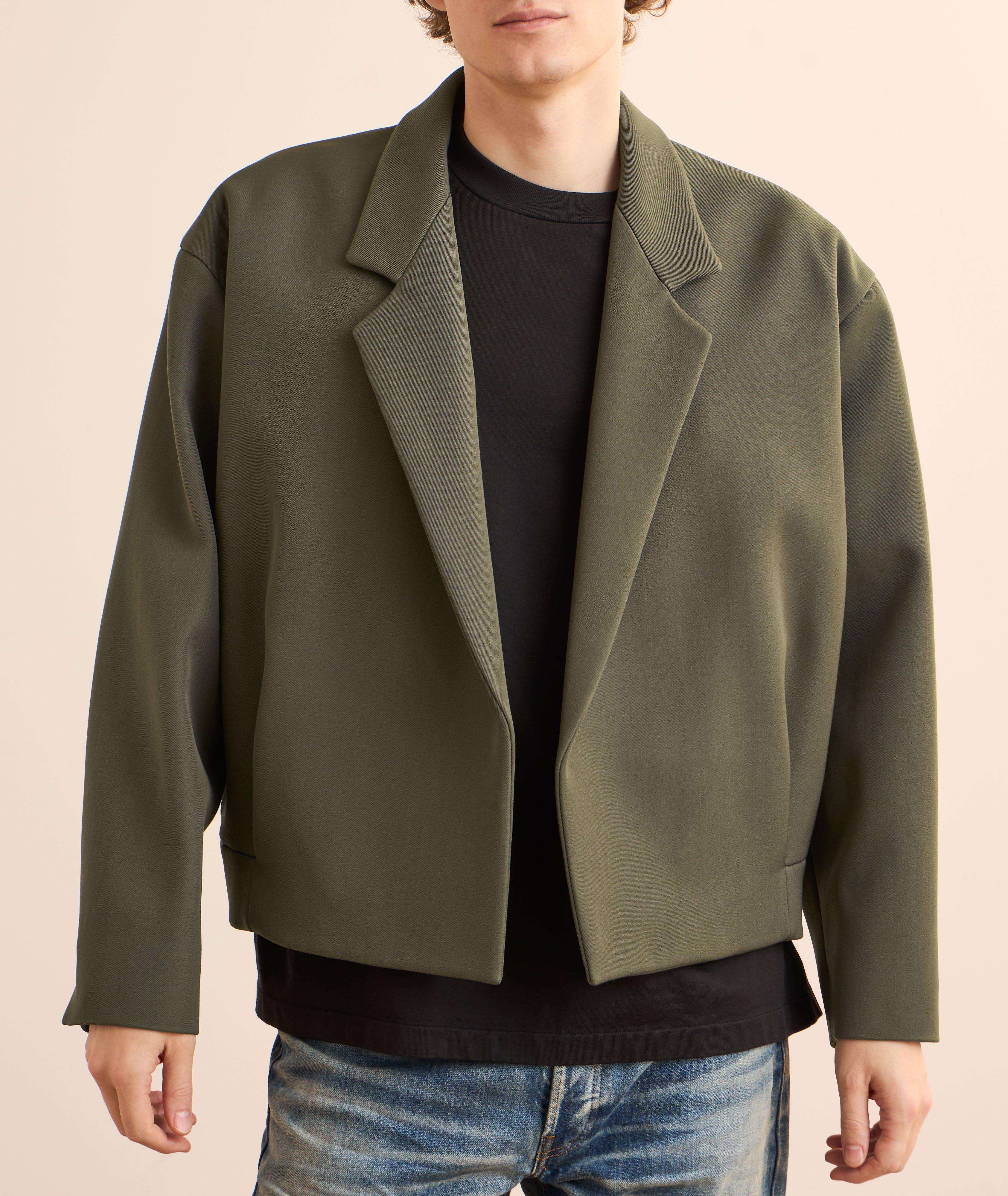 Veste de sport courte en laine et coton image 1