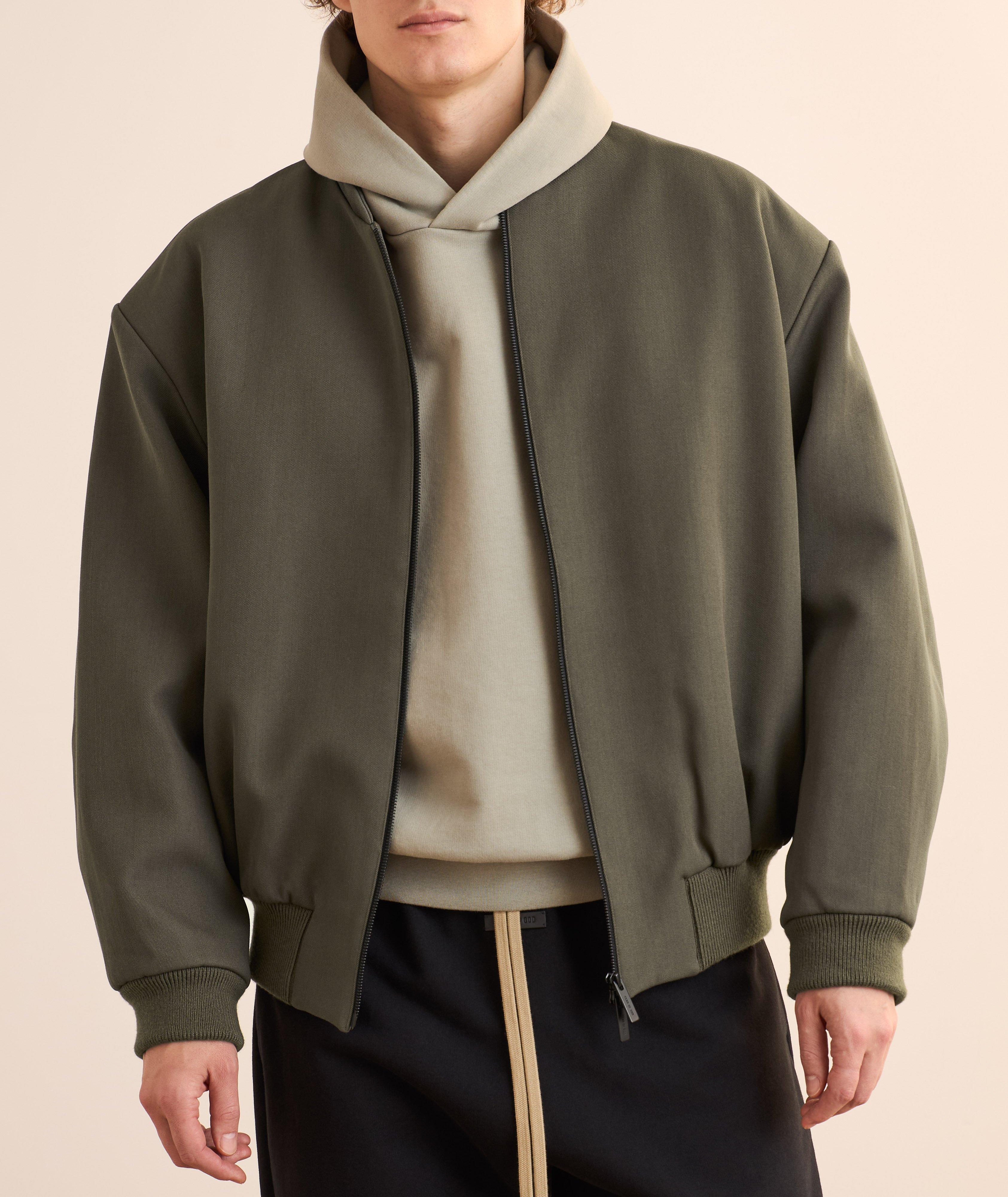 Blouson aviateur en sergé de laine et coton image 1