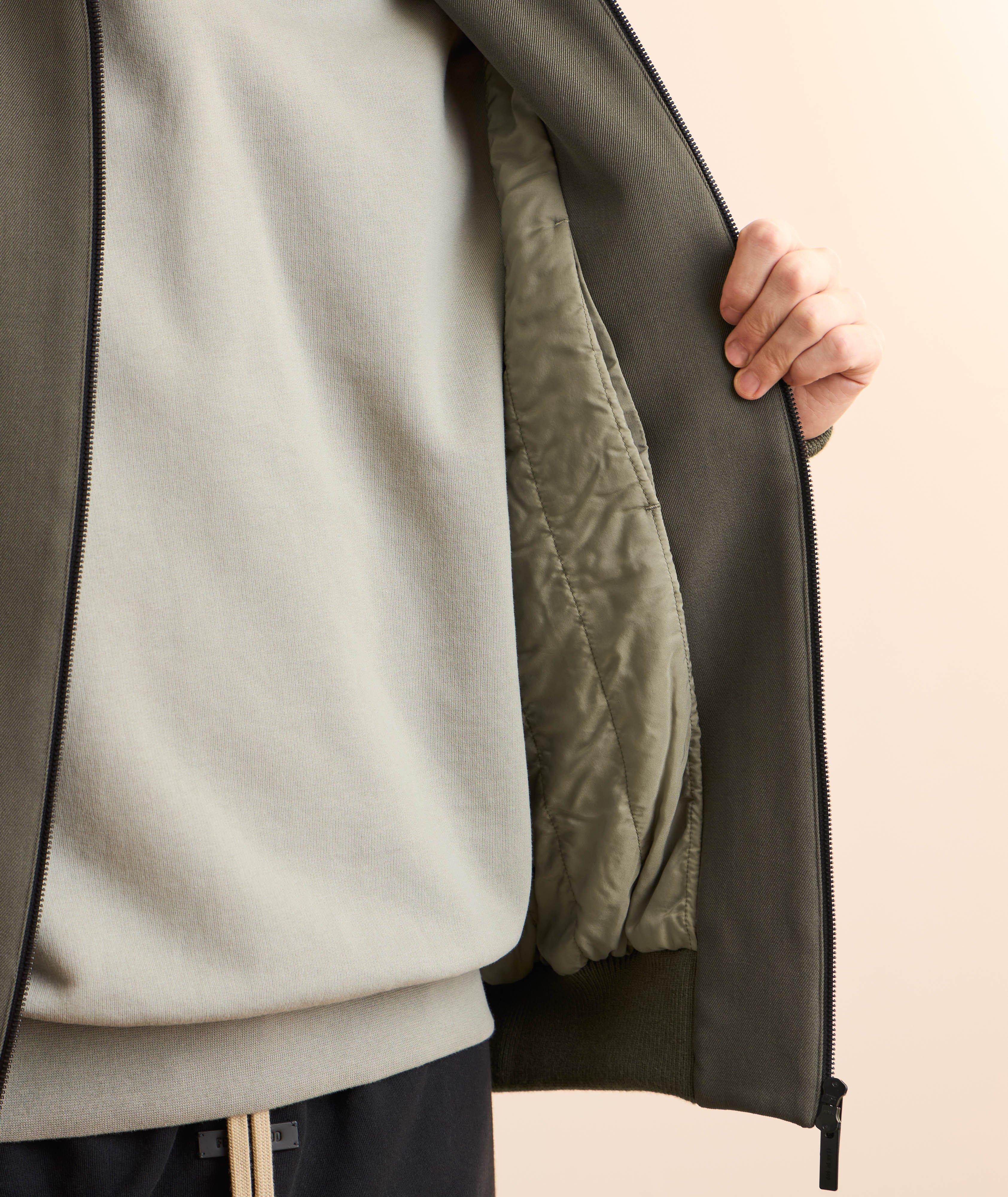 Blouson aviateur en sergé de laine et coton image 3