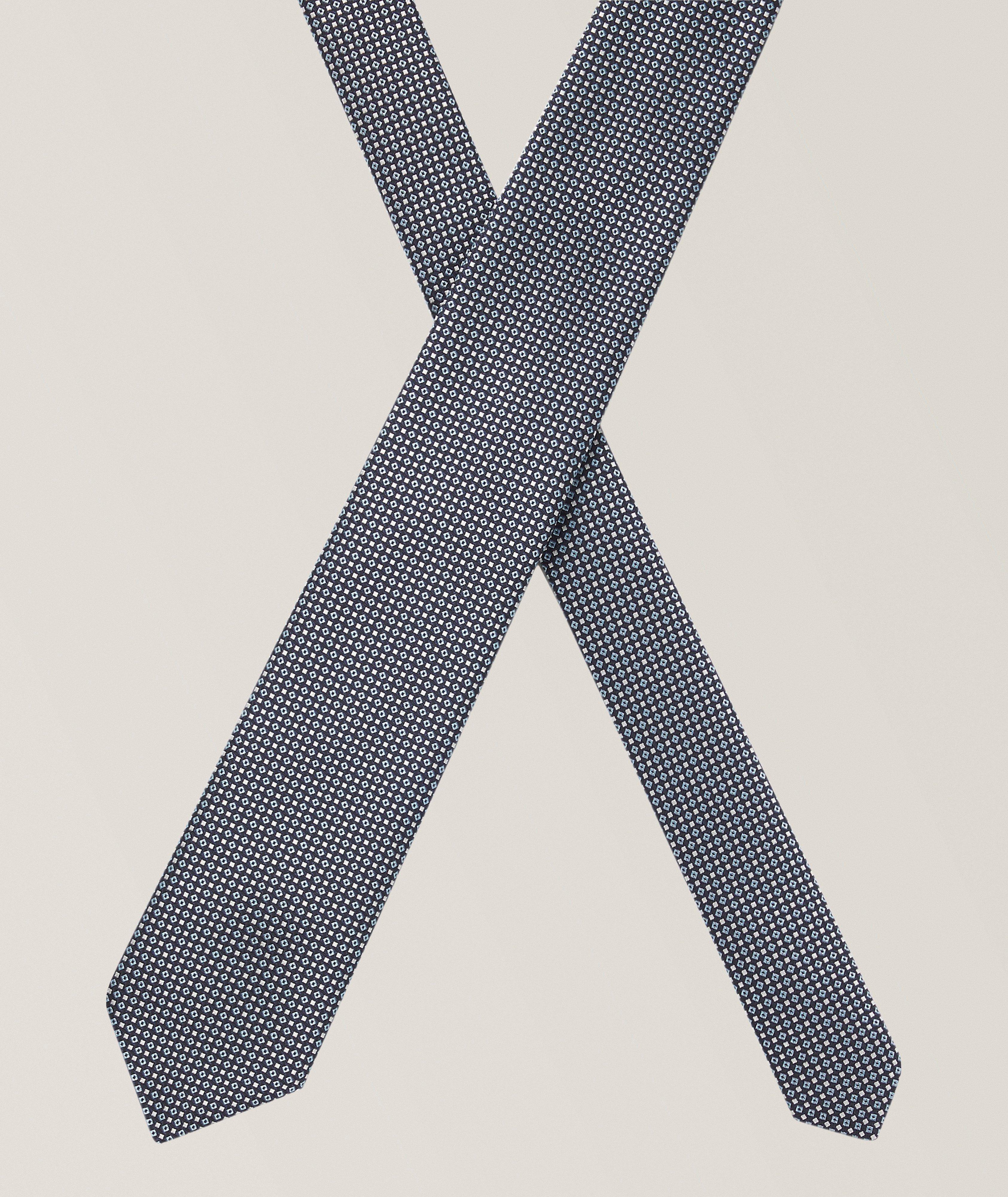 Micro-Neat Silk-Blend Jacquard Tie  image 2