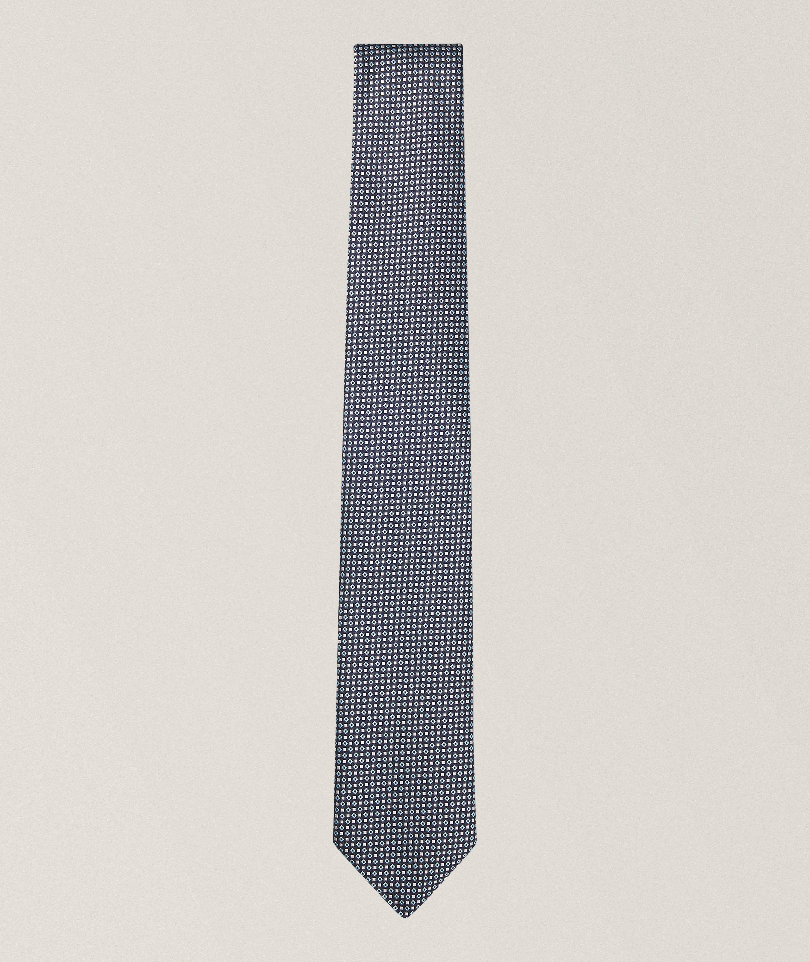 Micro-Neat Silk-Blend Jacquard Tie  image 0