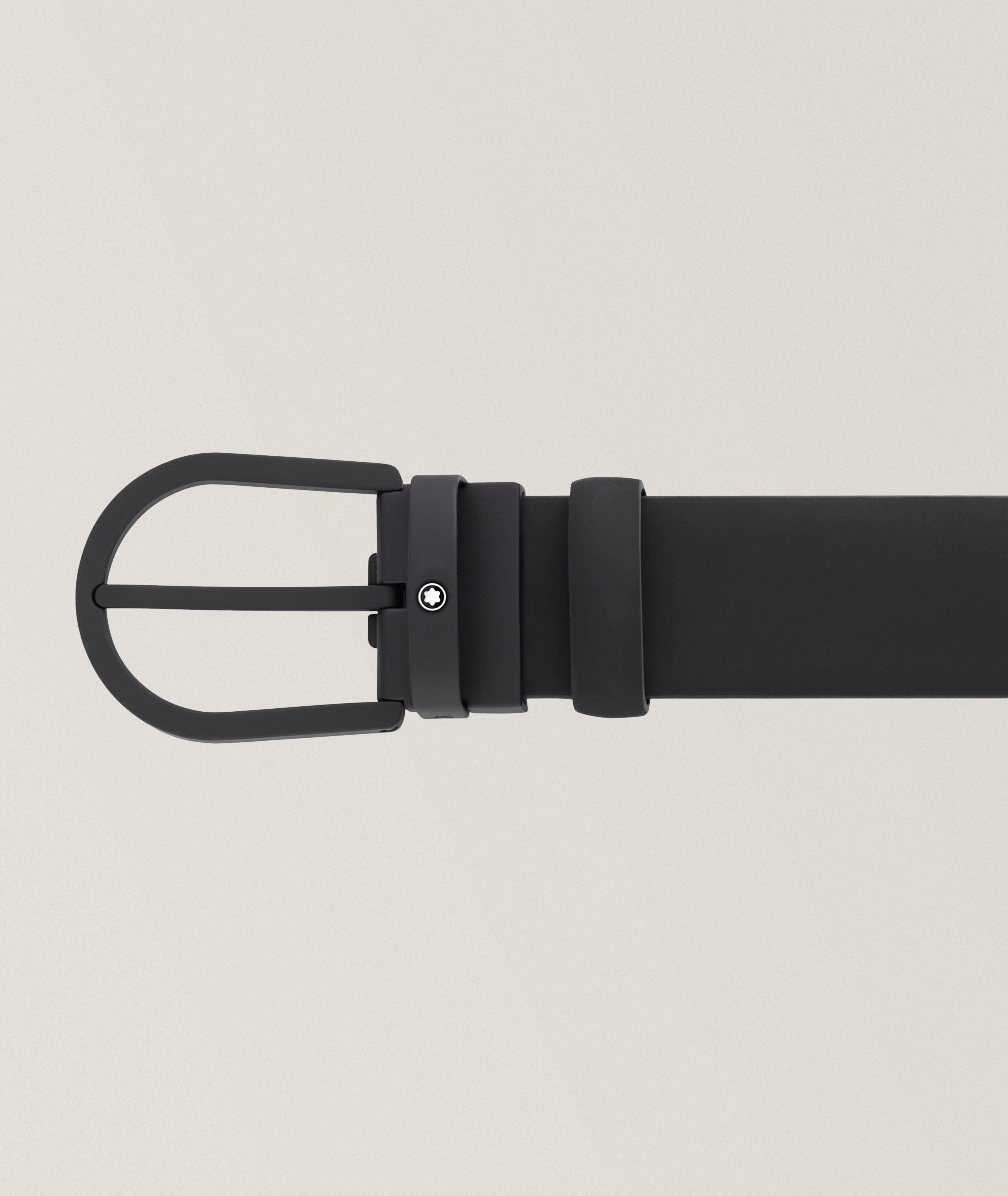 Ceinture en cuir caoutchouté avec boucle en fer à cheval image 1