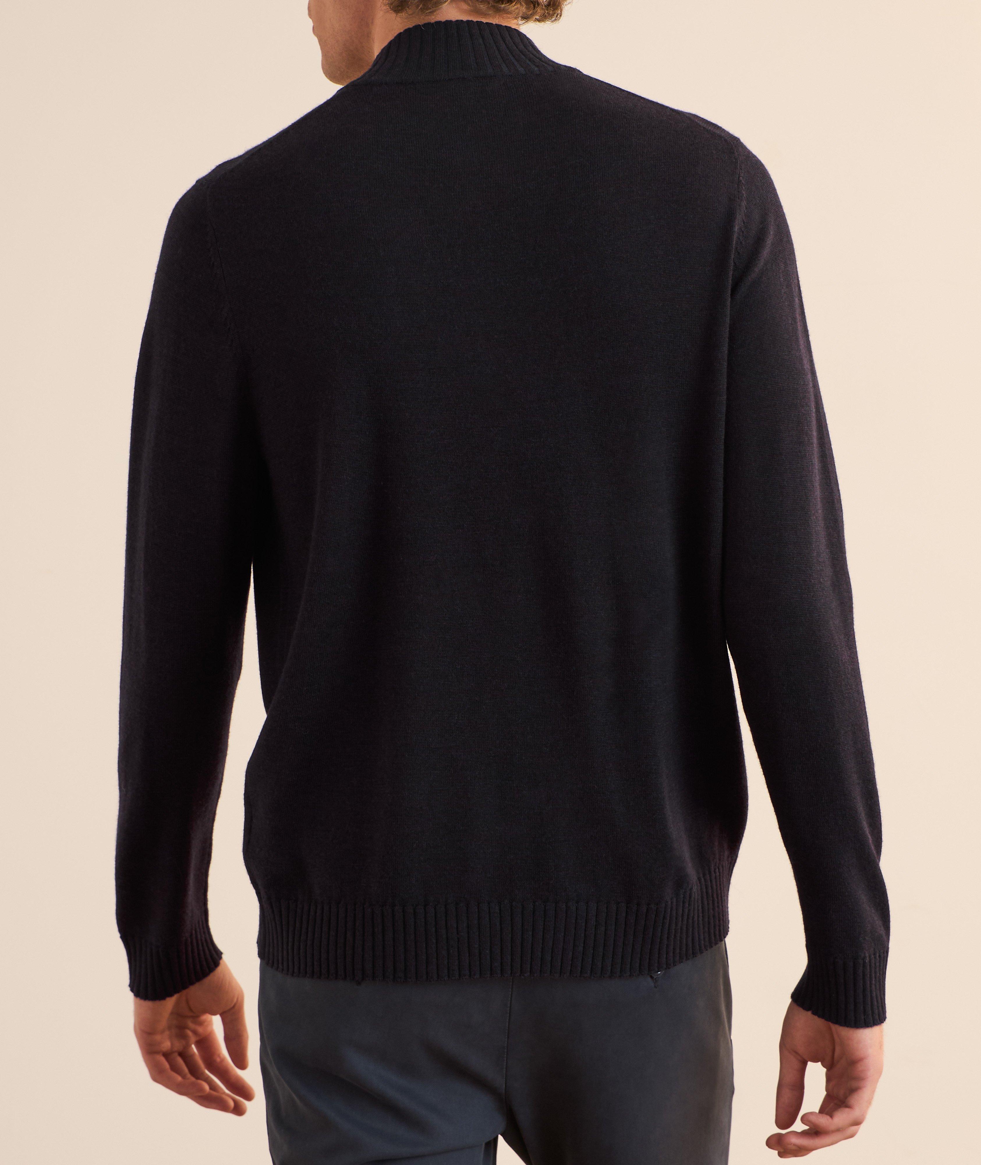 Pull à demi-glissière en laine mérinos extrafine image 2