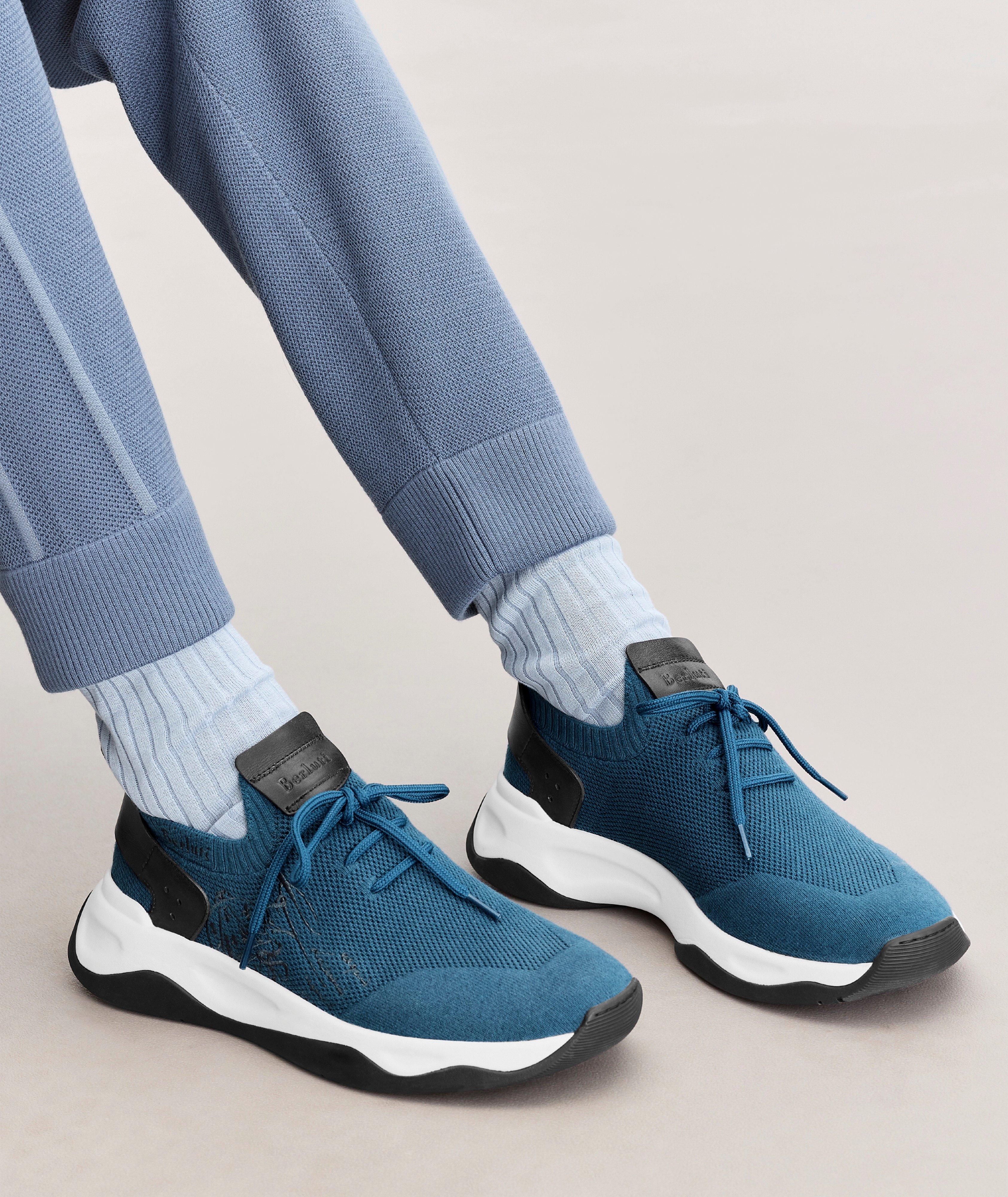Shadow Knit & Leather Sneakers image 6