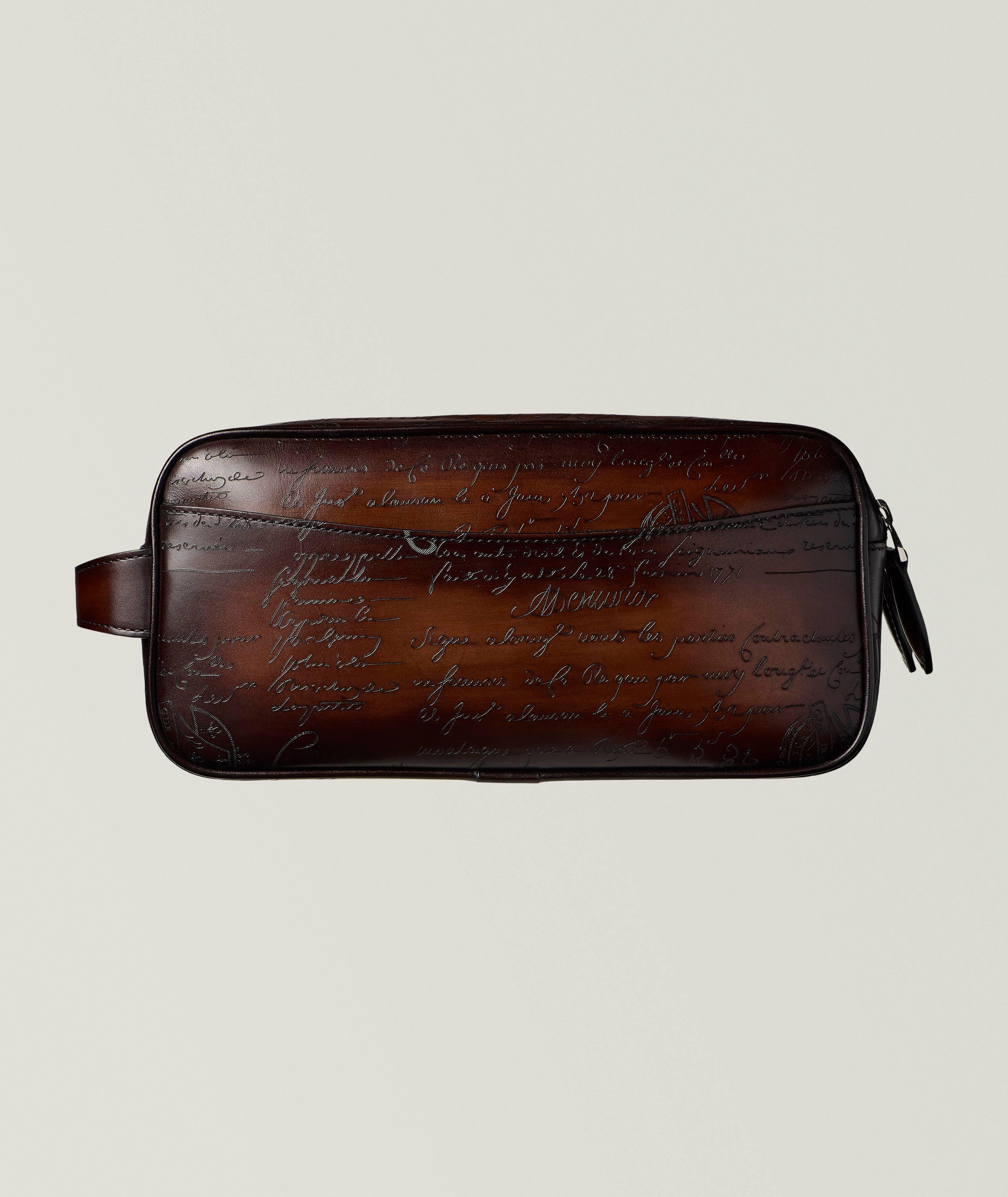 BERLUTI ブラウンレザー ケース Berluti Scritto Venezia Leather Toiletry Bag | Bags & Cases