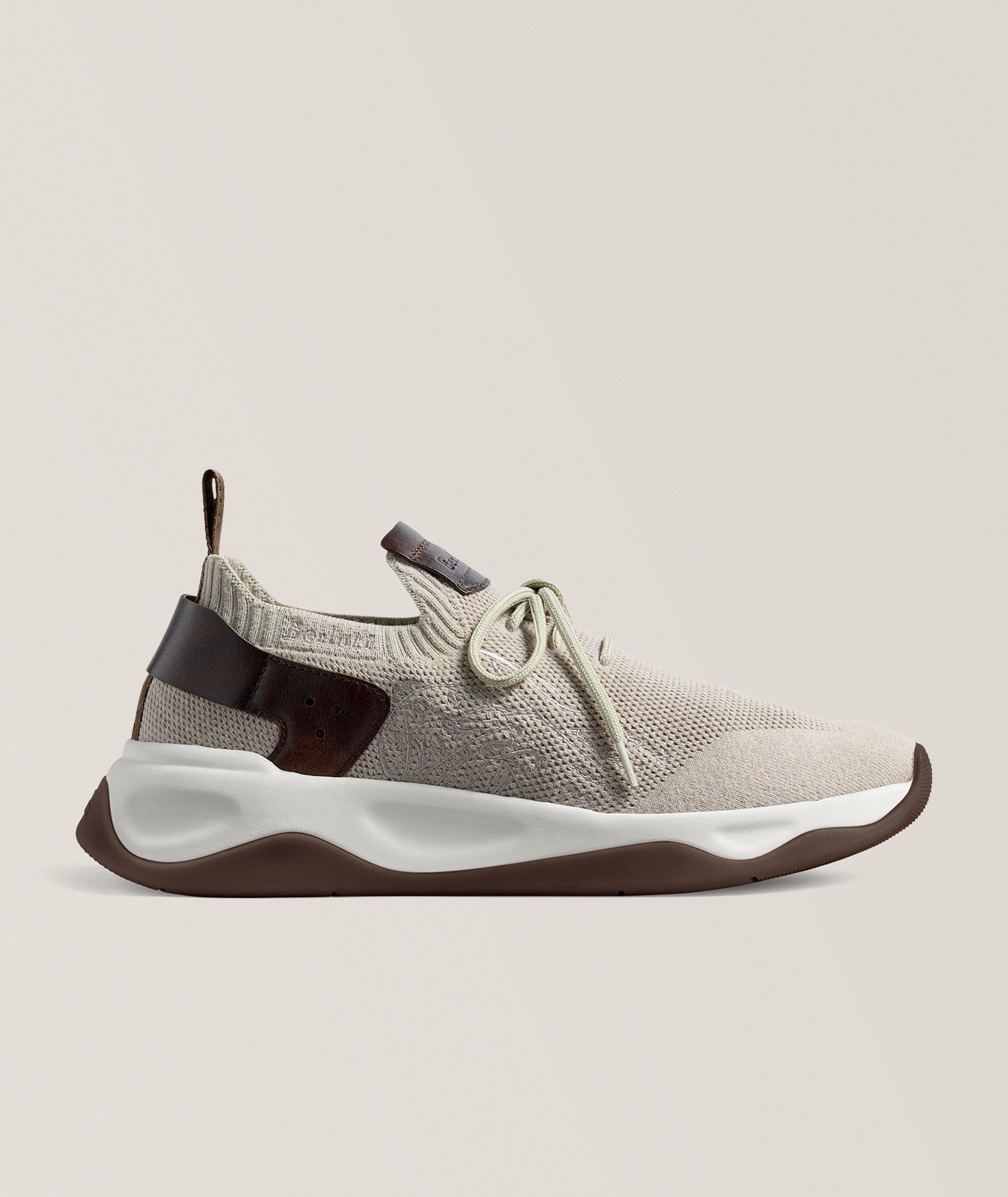 Berluti サイズ6.1/2 Berluti Shadow Knit & Leather Sneakers | Sneakers | Harry Rosen