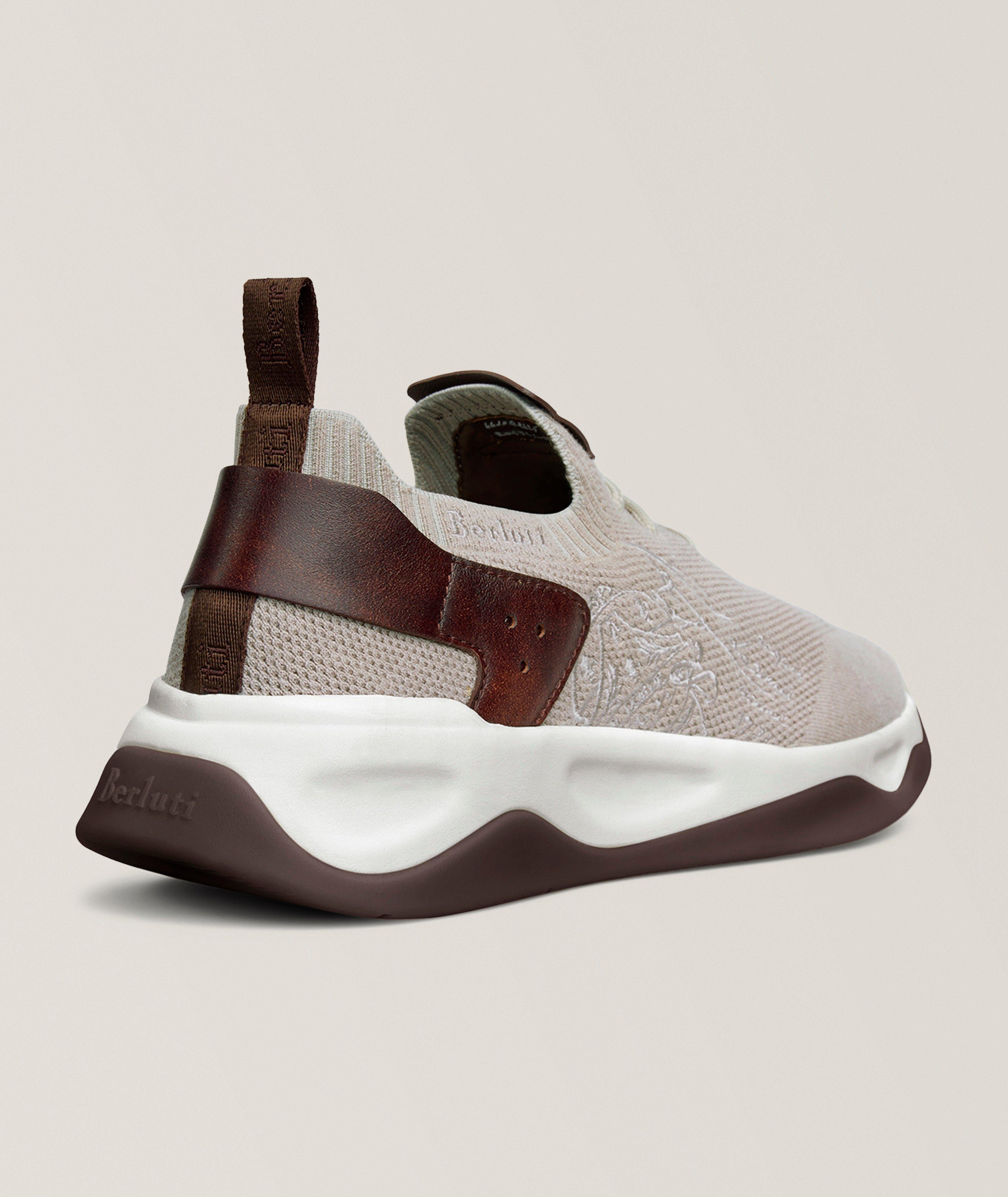 Berluti サイズ6.1/2 Berluti Shadow Knit & Leather Sneakers | Sneakers | Harry Rosen