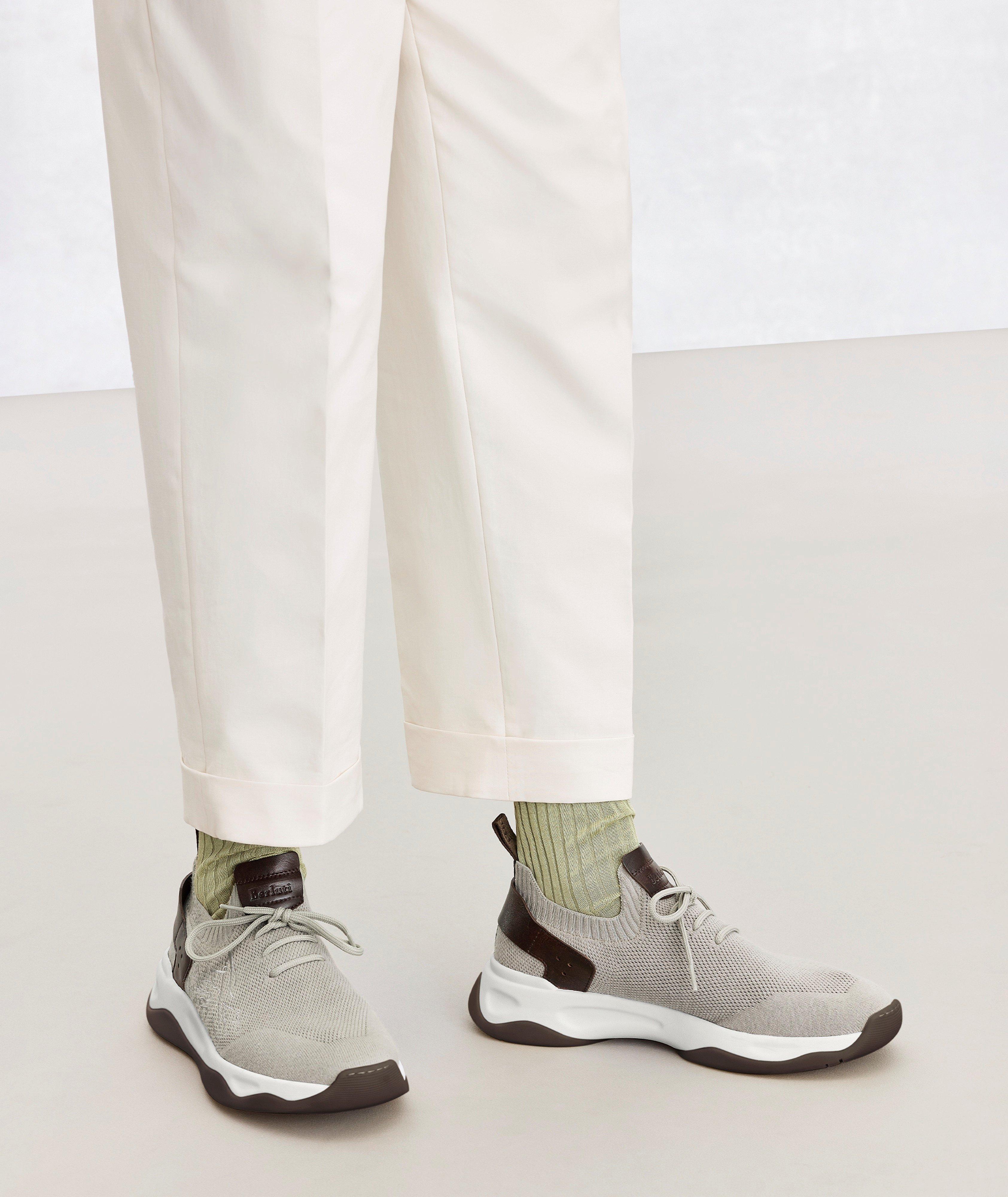 Berluti Shadow Knit & Leather Sneakers | Sneakers | Harry Rosen