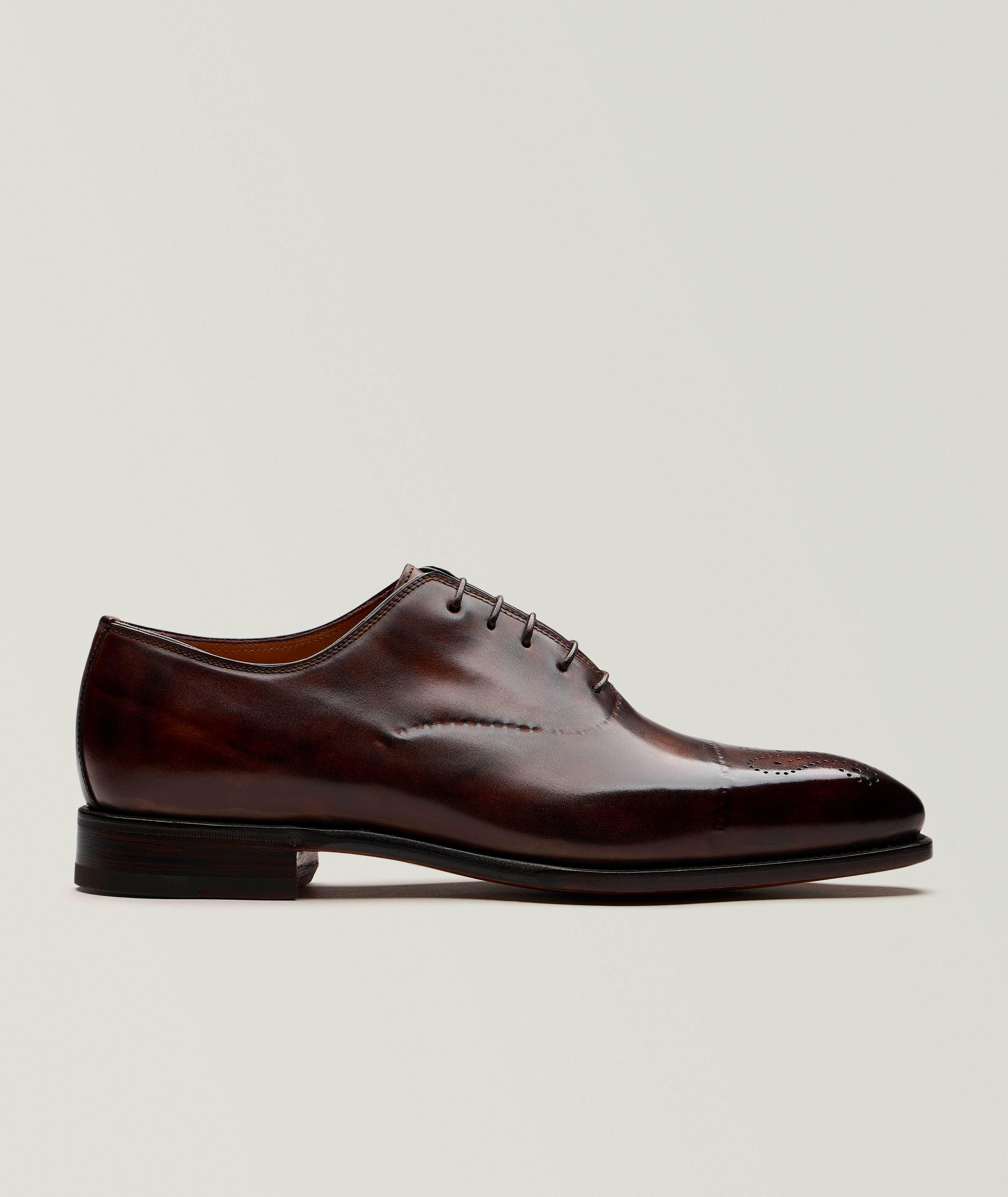 Bontoni Vittorio Perforated Burnished Leather Oxfords