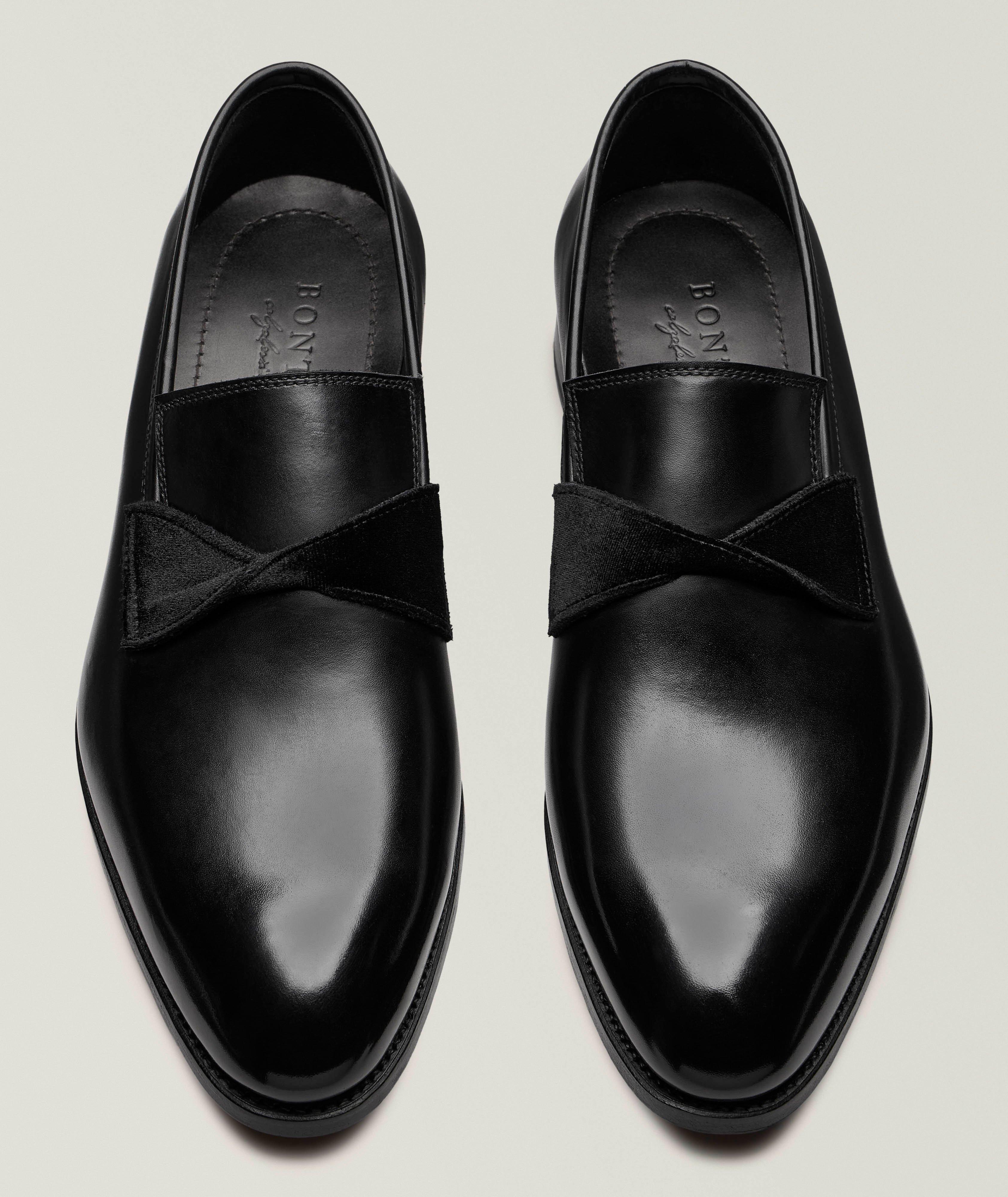 Flâneurs en cuir bande velours Stupendo Tux image 1