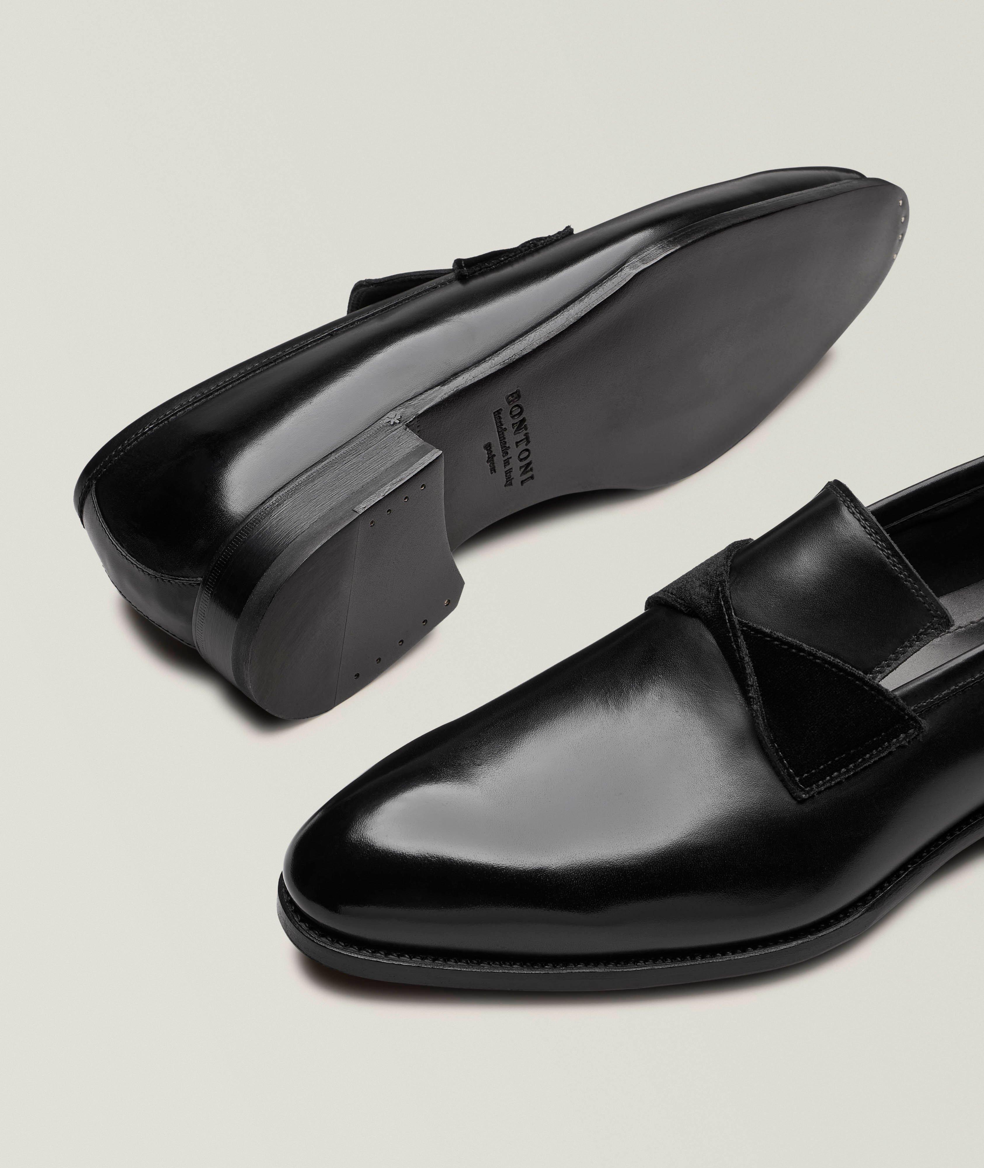Flâneurs en cuir bande velours Stupendo Tux image 3