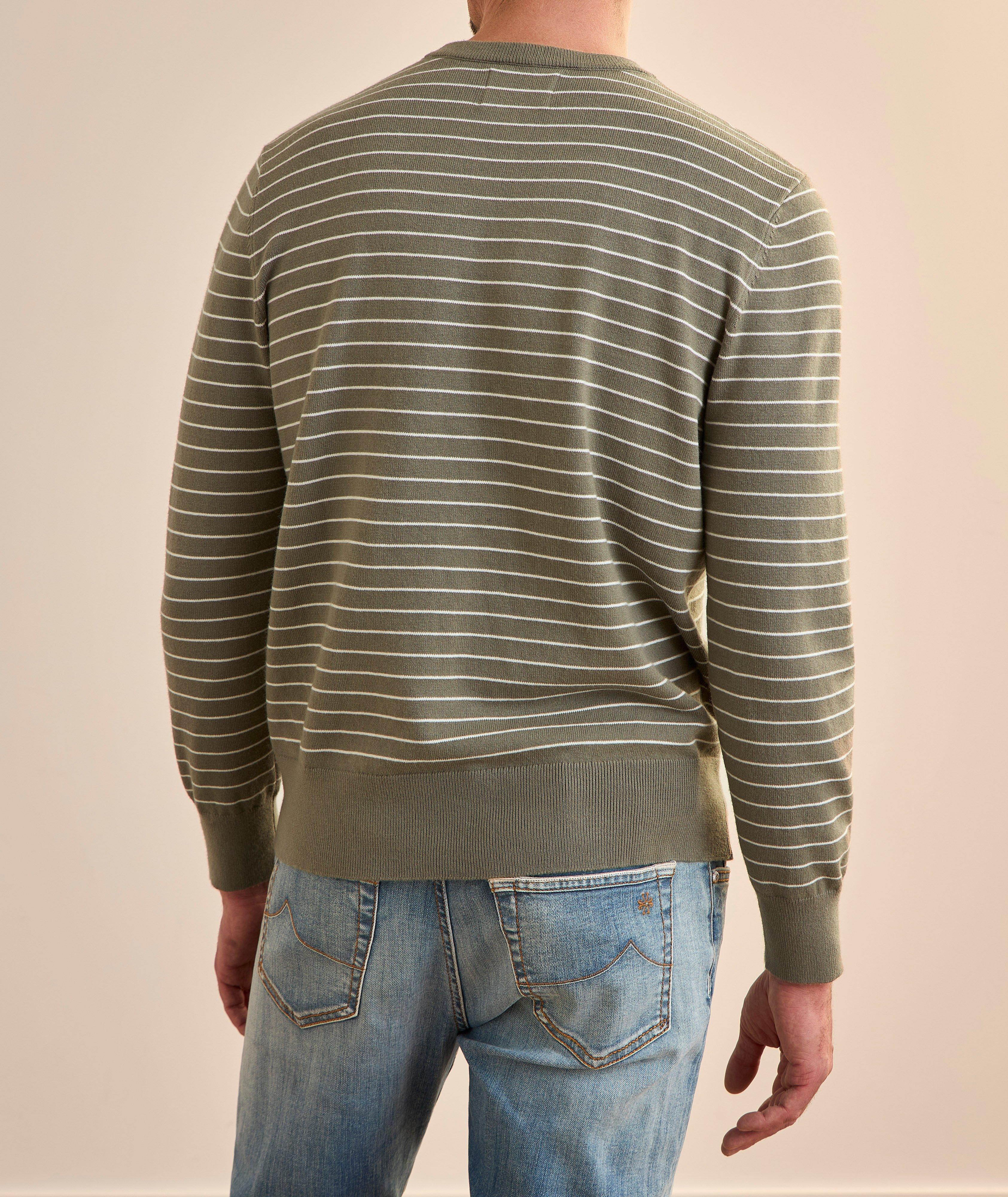 Striped Raglan Crewneck Sweater image 2