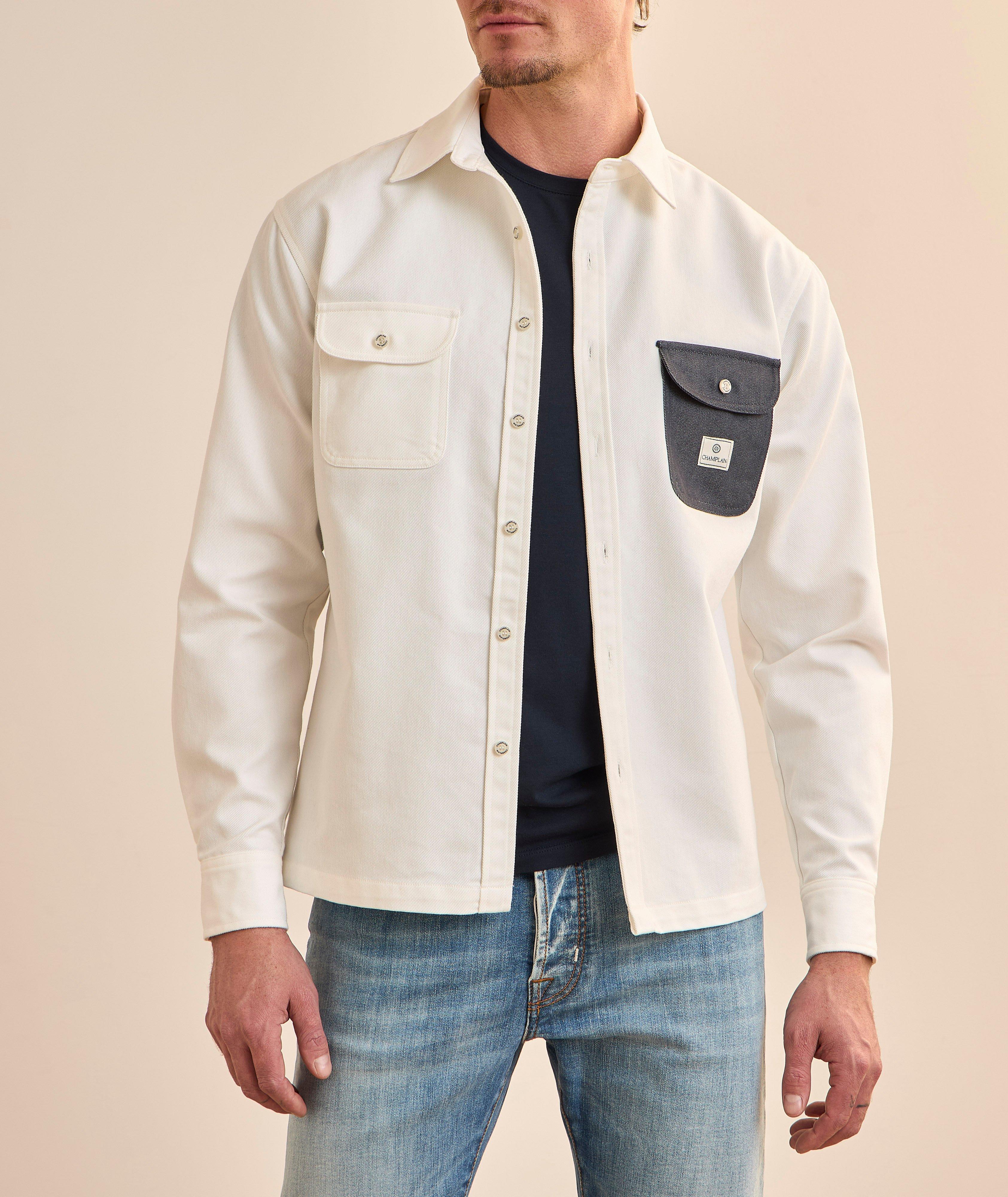 Twill Denim Pocket Overshirt  image 1