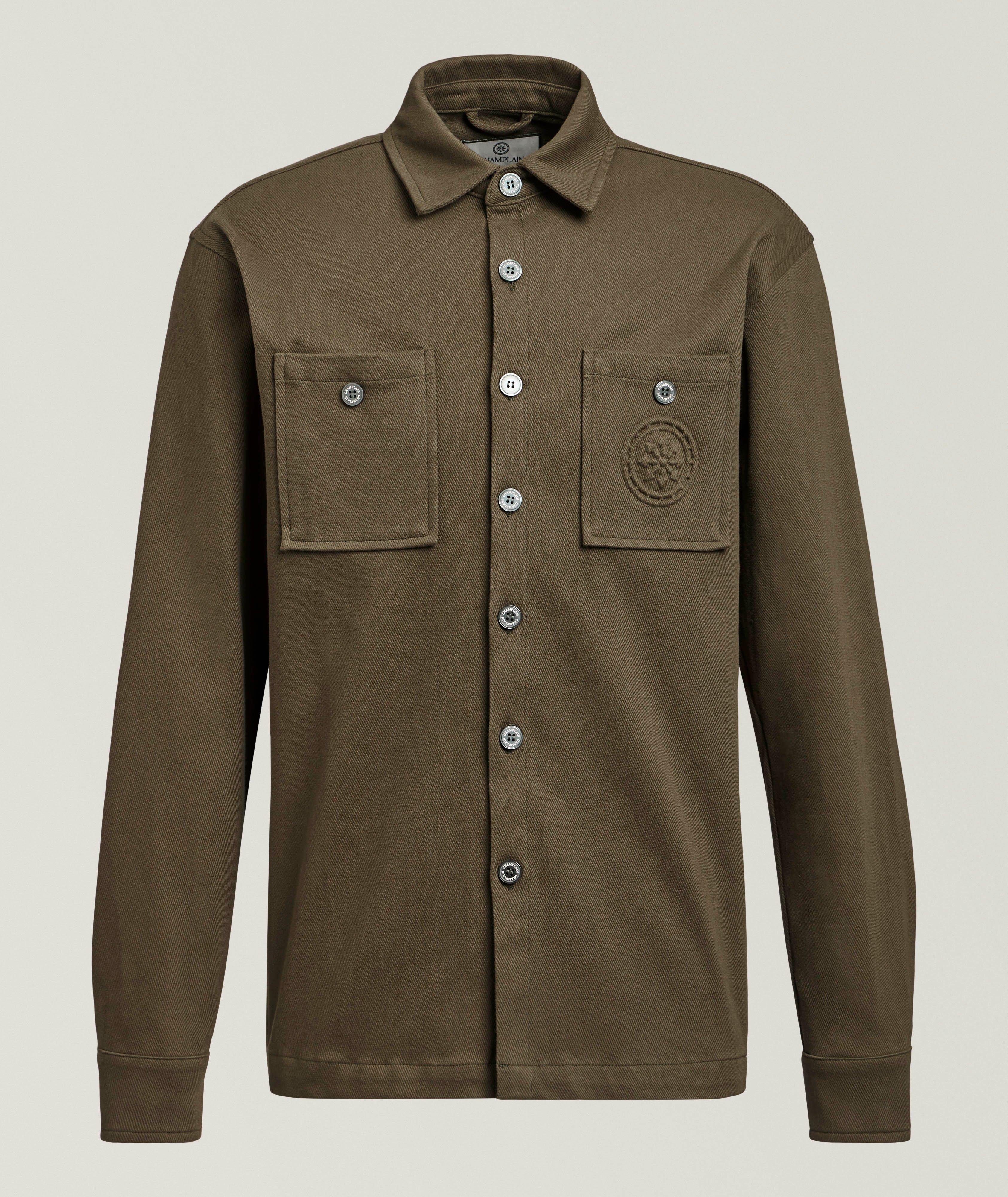 Stretch-Cotton Twill Pocket Overshirt image 0