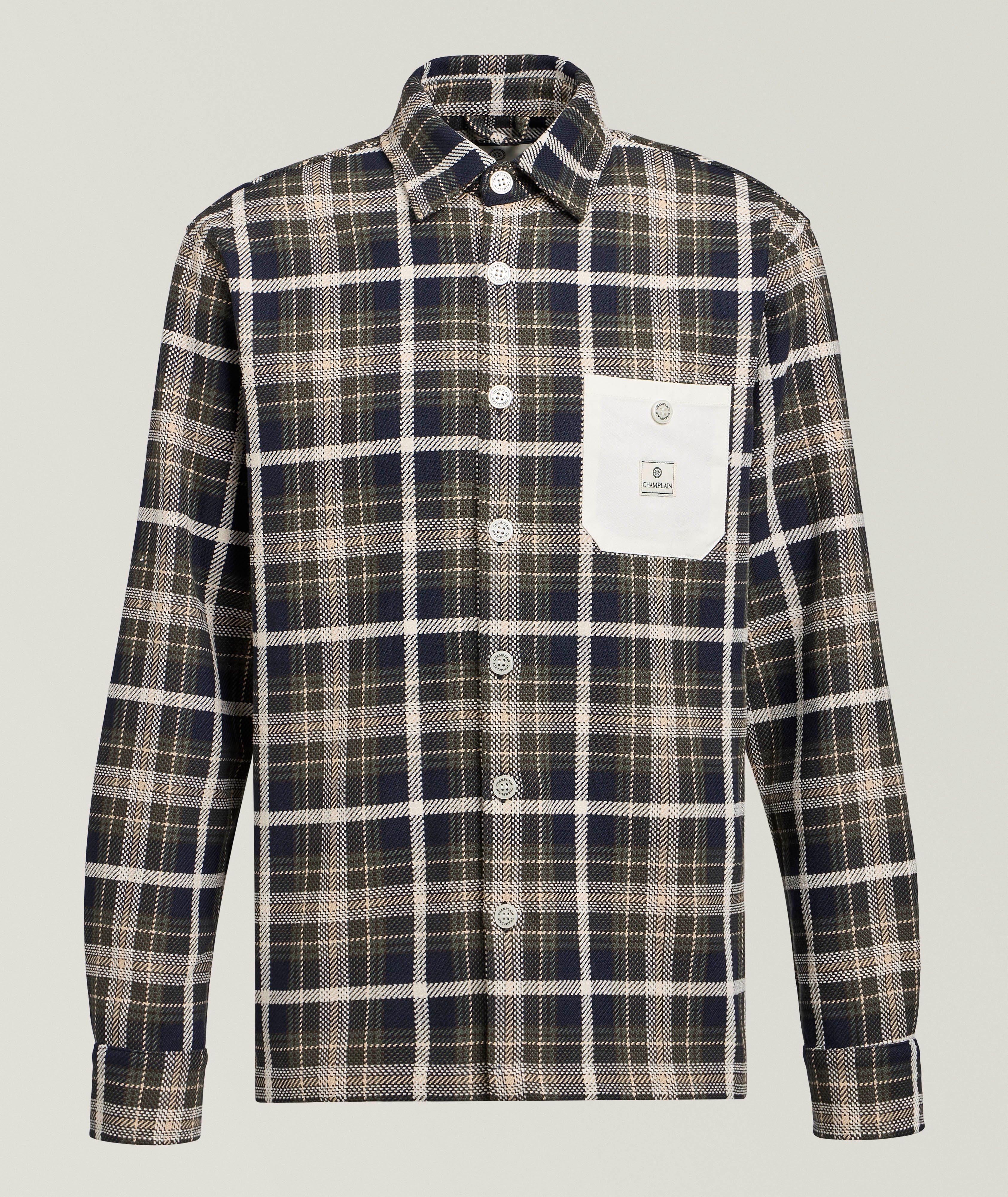 Plaid Cotton-Blend Overshirt image 0