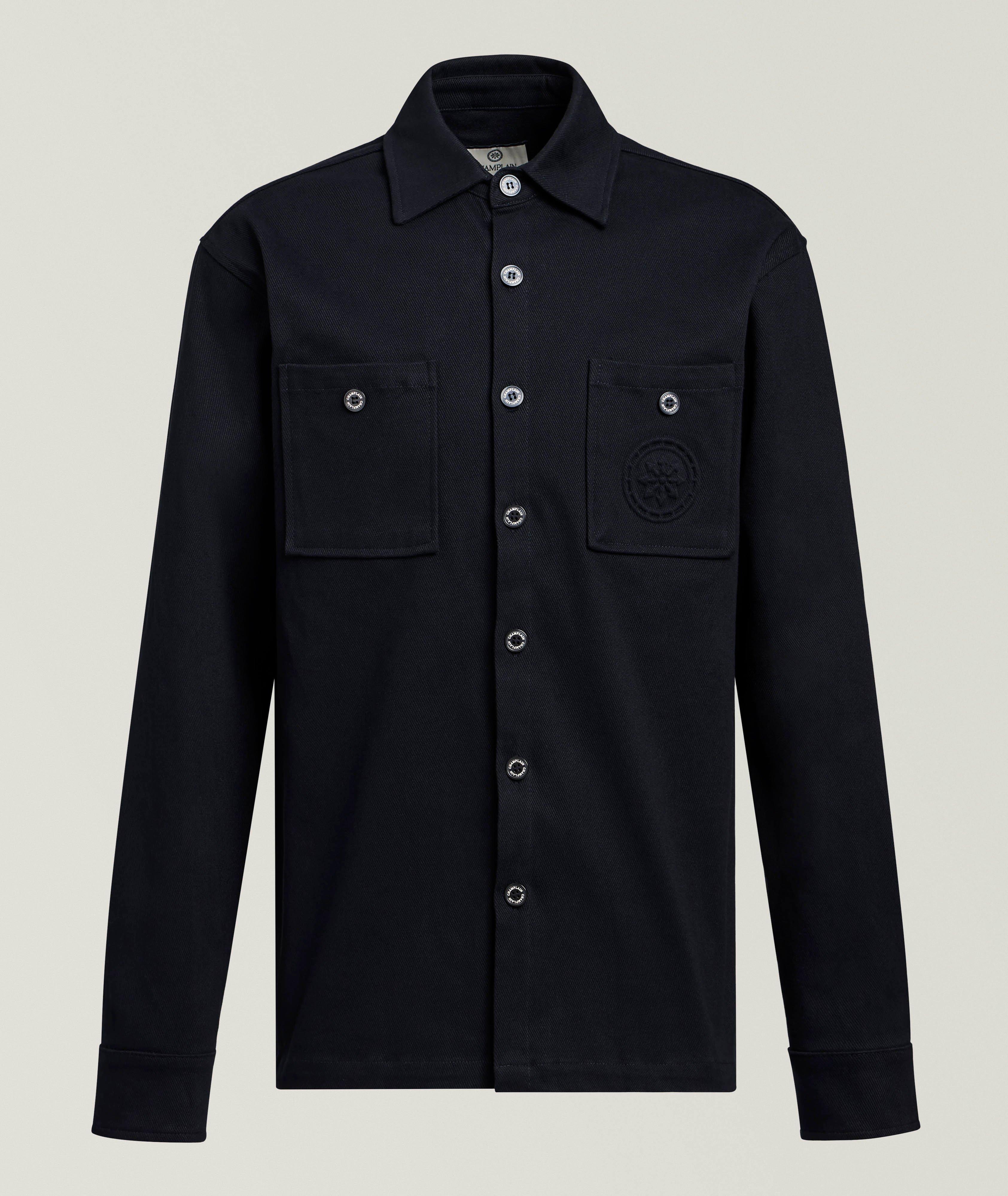 CHMPLN LS NVY OVRSHRT image 0