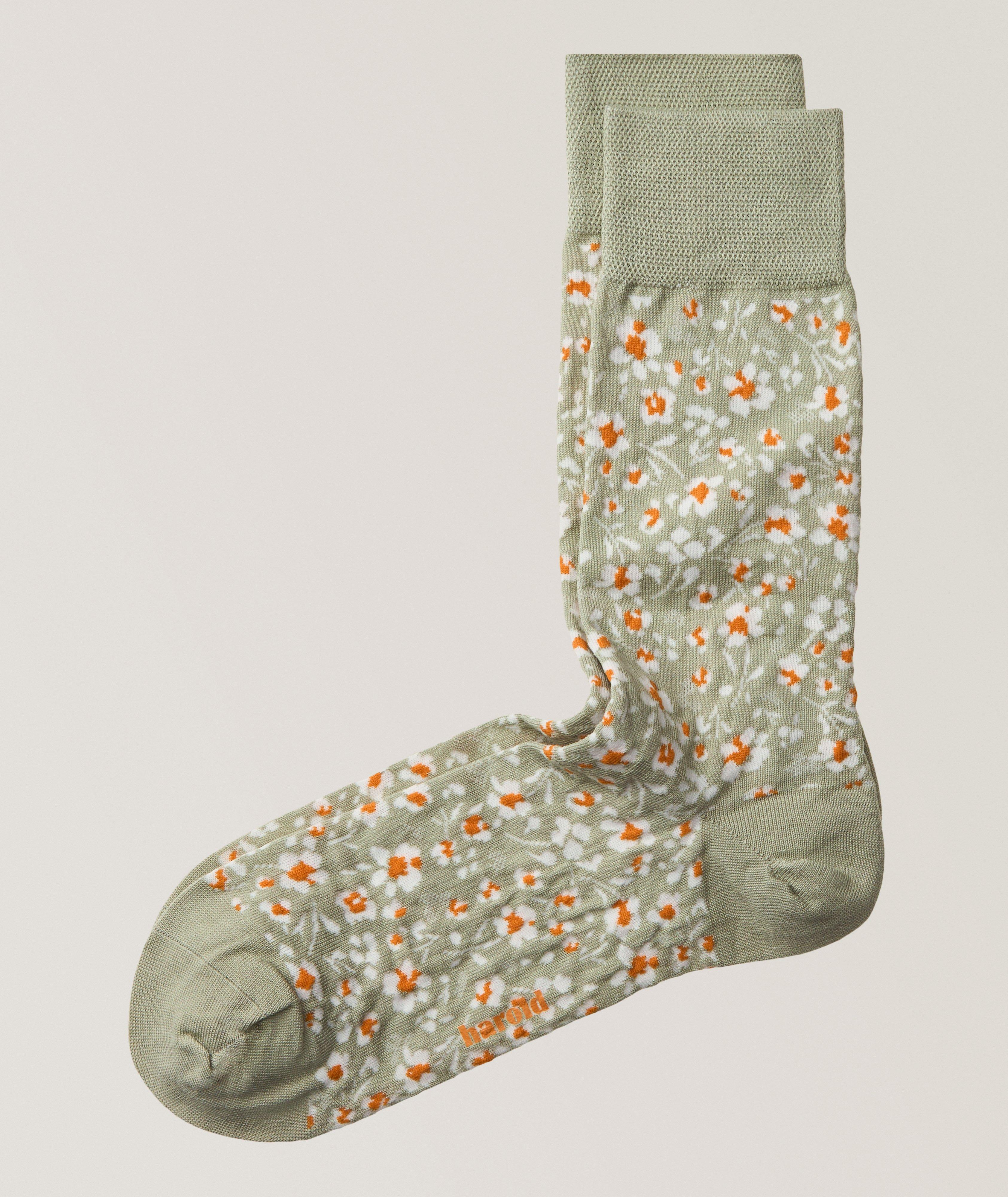 Flower Stretch-Cotton Socks image 0