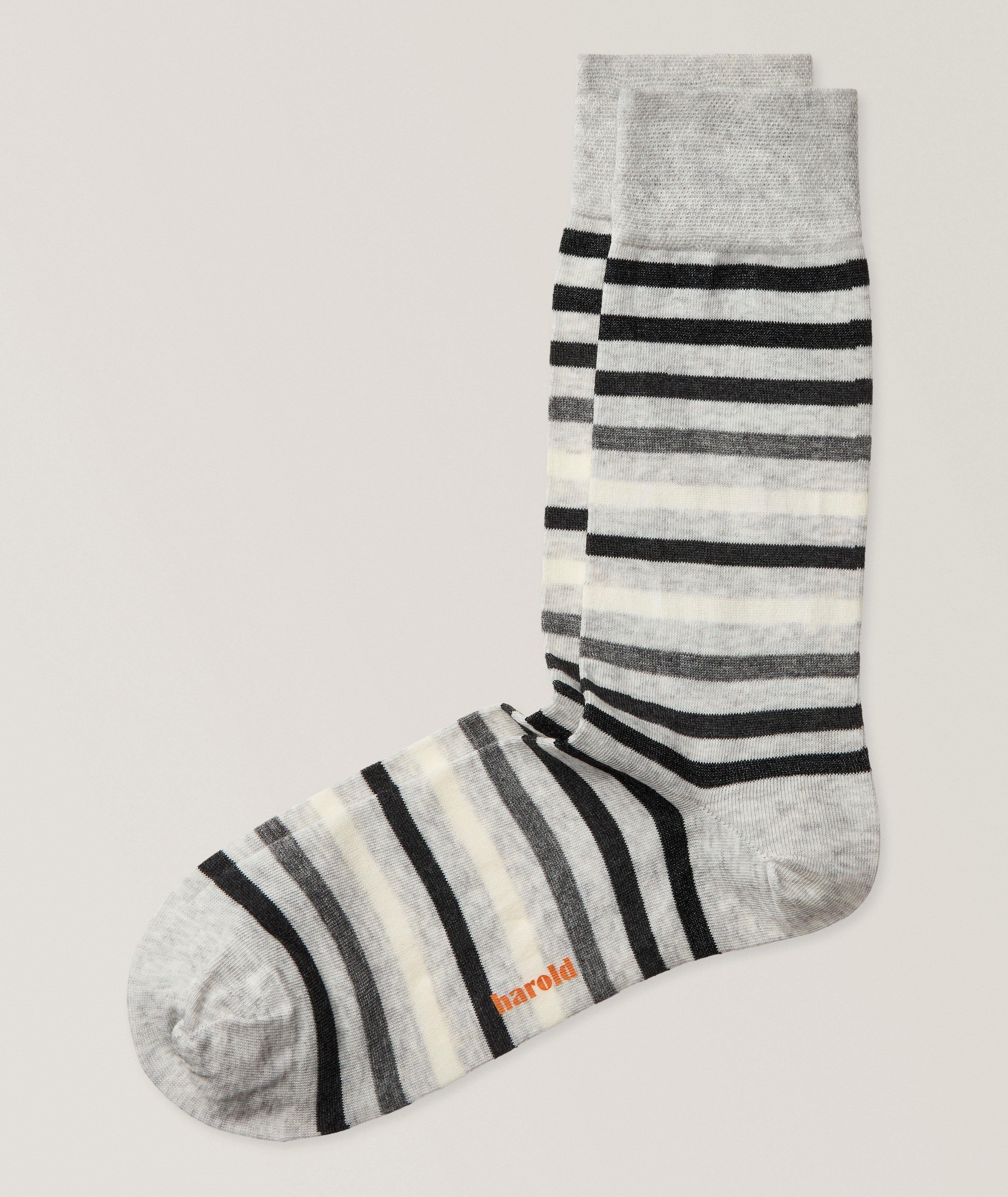 Harold Multicolour Stripe Stretch-Cotton Socks
