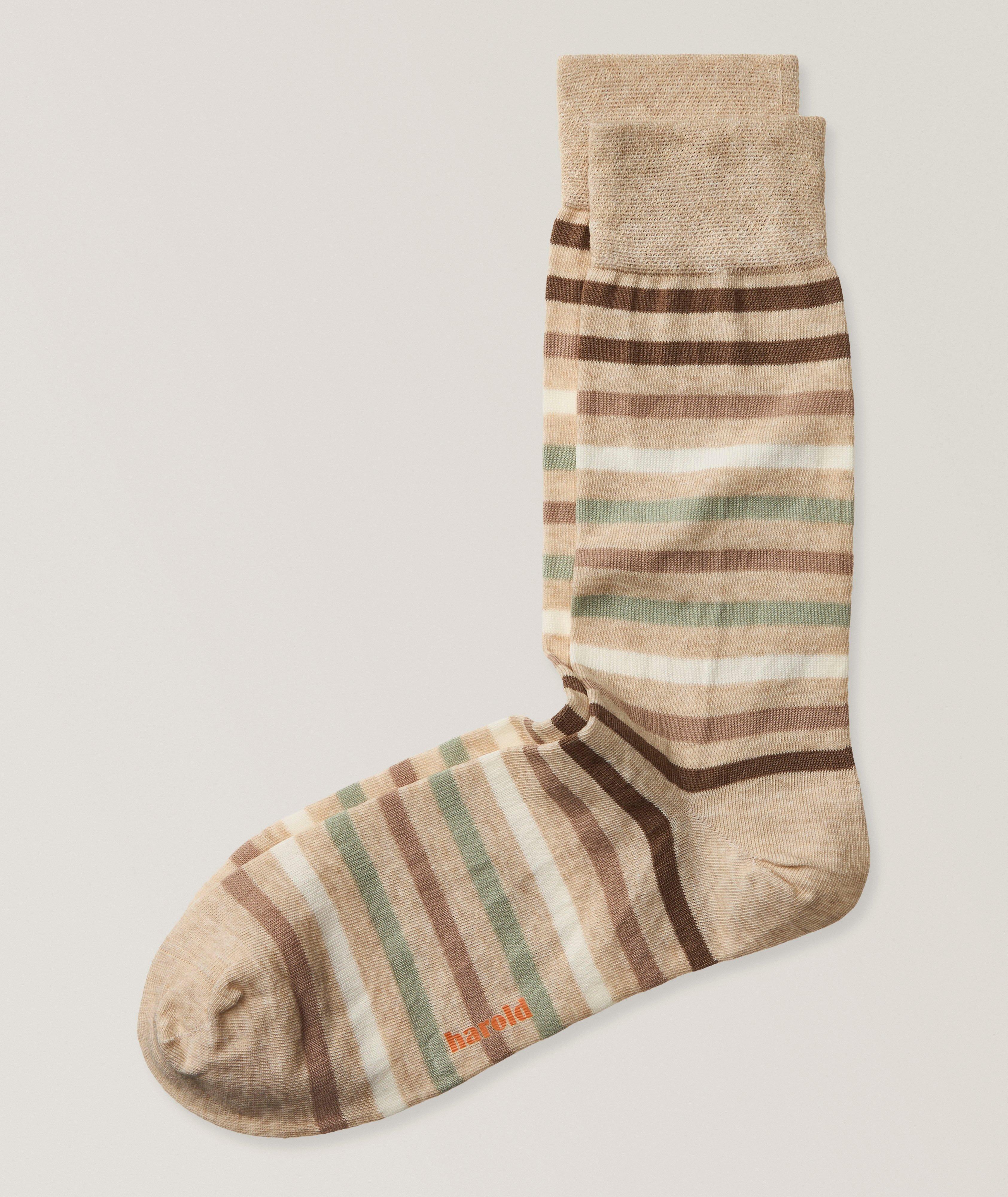 Harold Multicolour Stripe Stretch-Cotton Socks