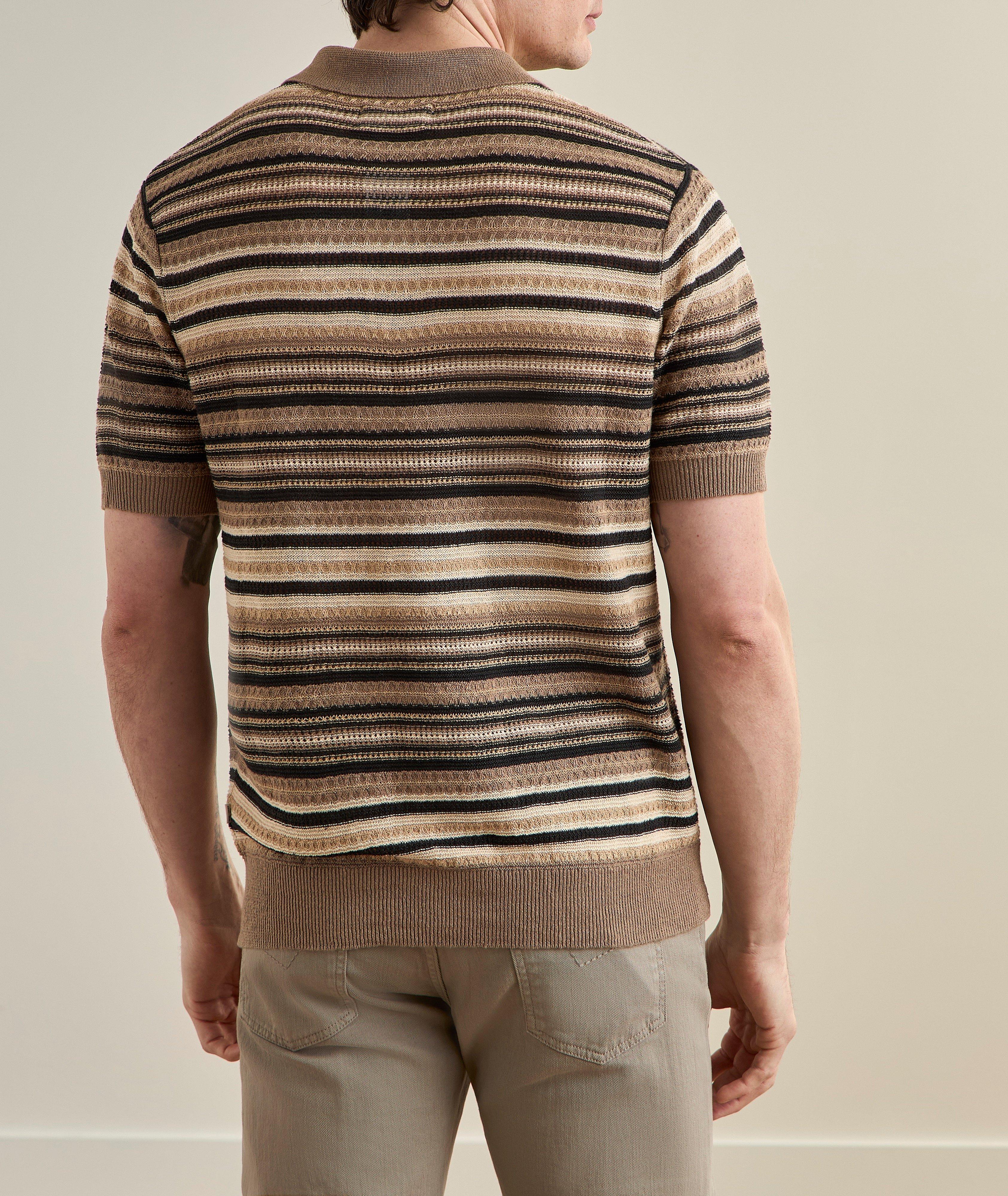 Noam Striped Johnny Collar Polo image 3