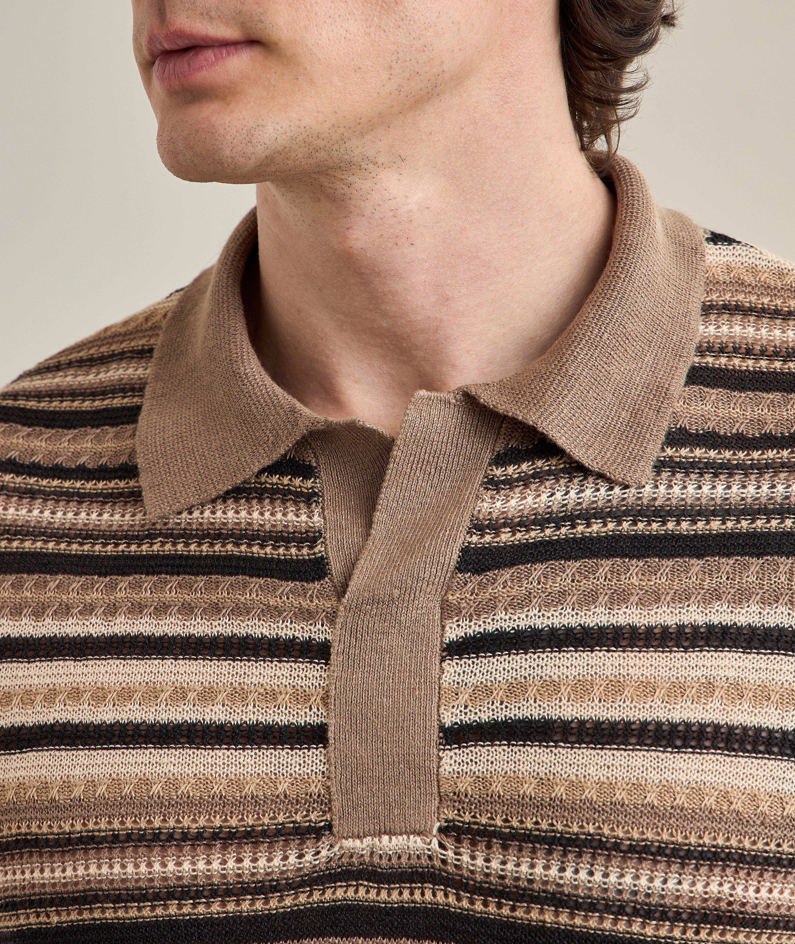Noam Striped Johnny Collar Polo image 4