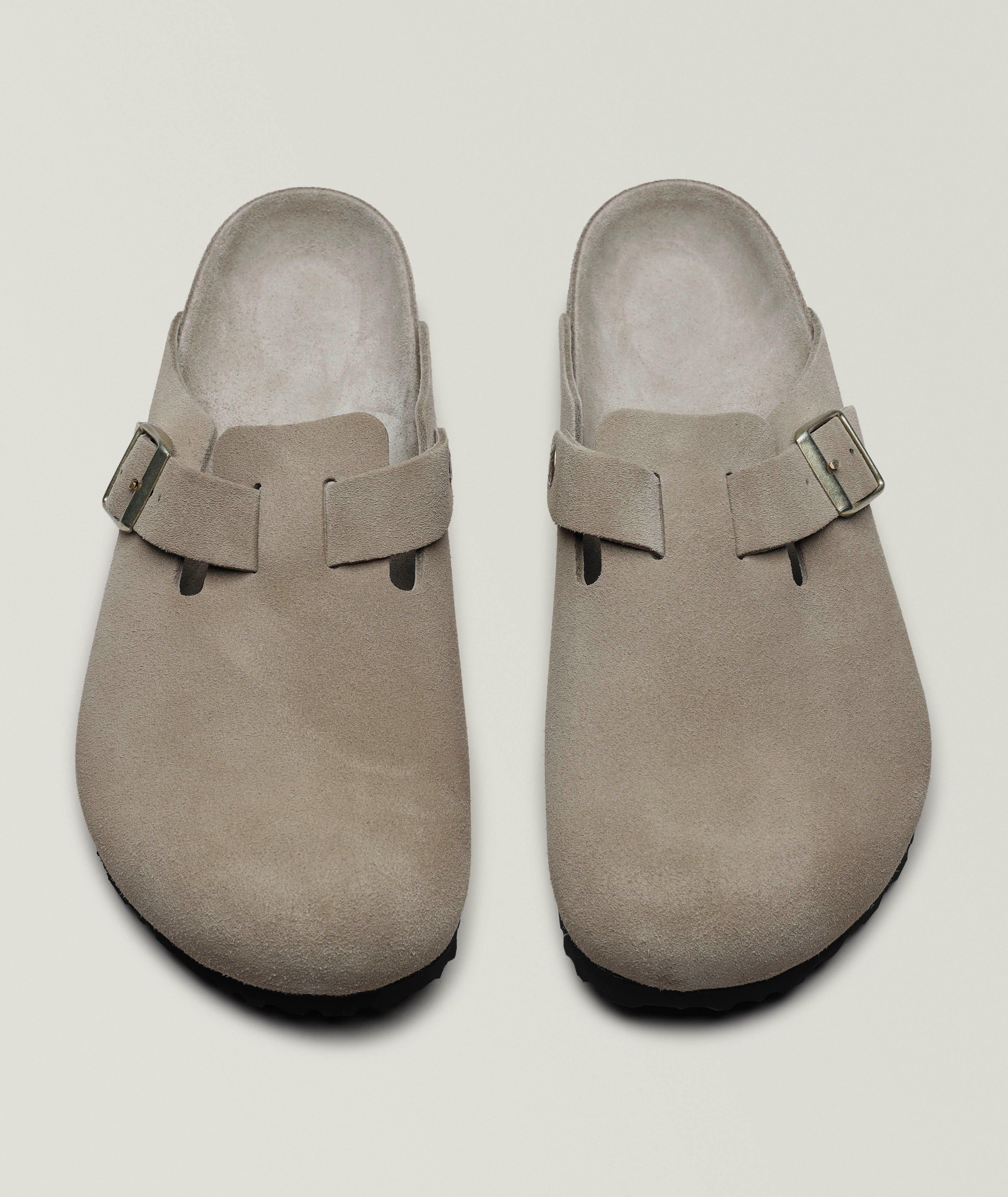 Mules semelle intérieure souple en daim cuir Boston  image 1
