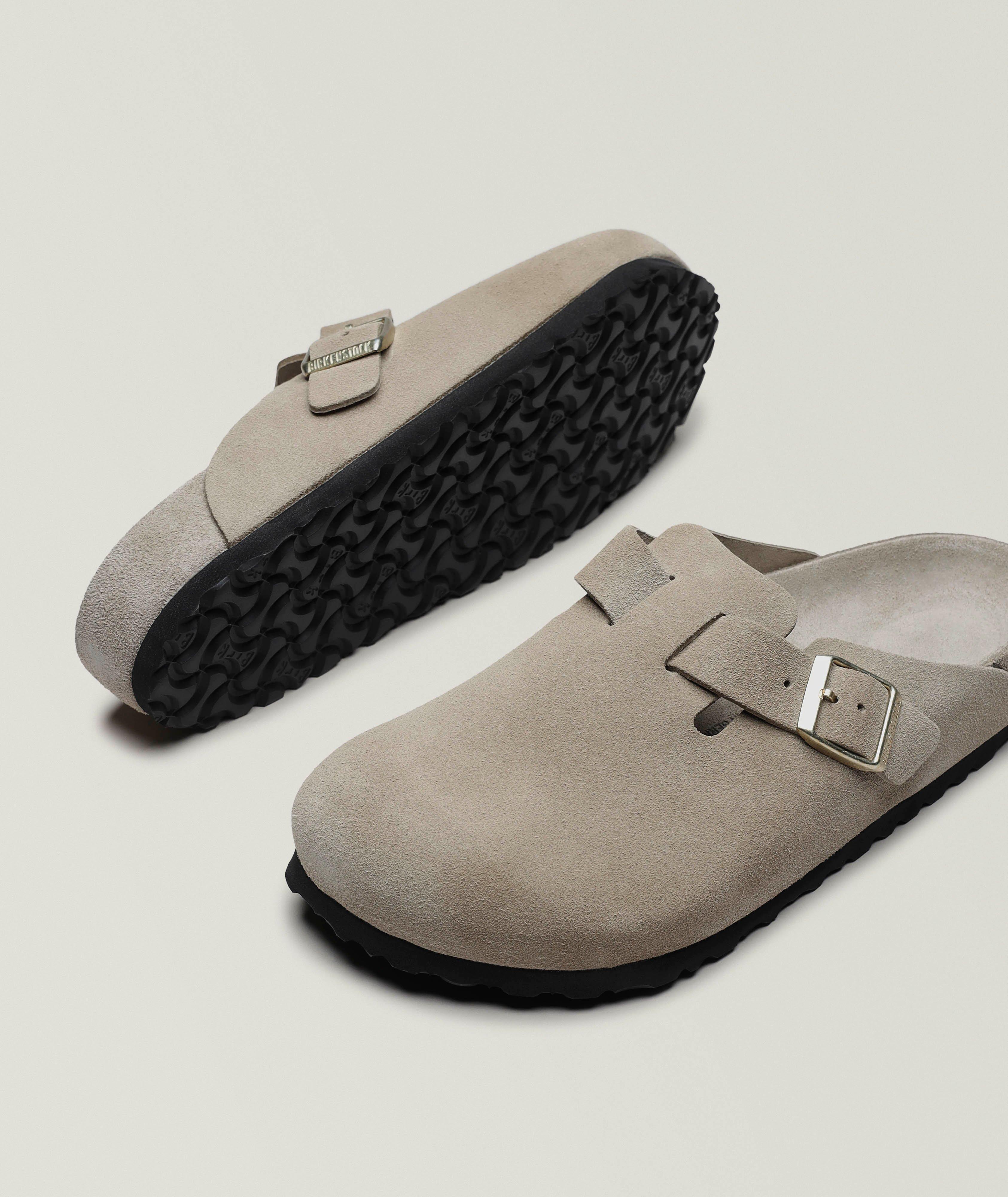 Mules semelle intérieure souple en daim cuir Boston  image 3