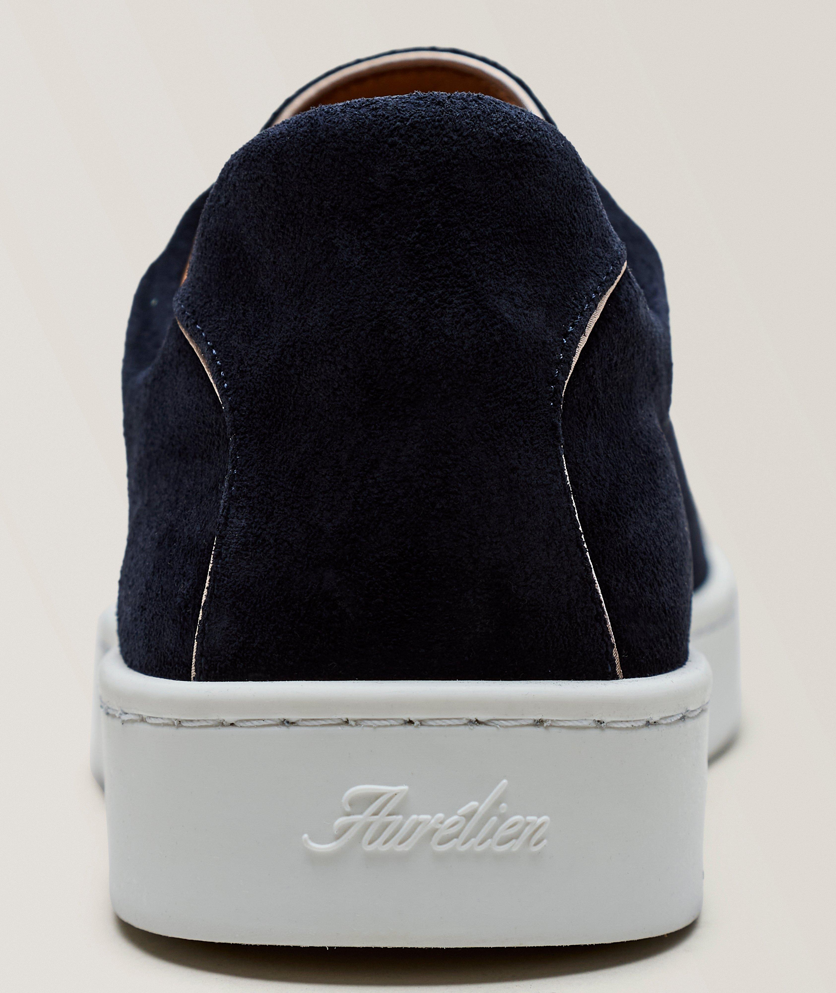 AUR NVY SUEDE LTHR AUR3 SNKR WHT SL image 2